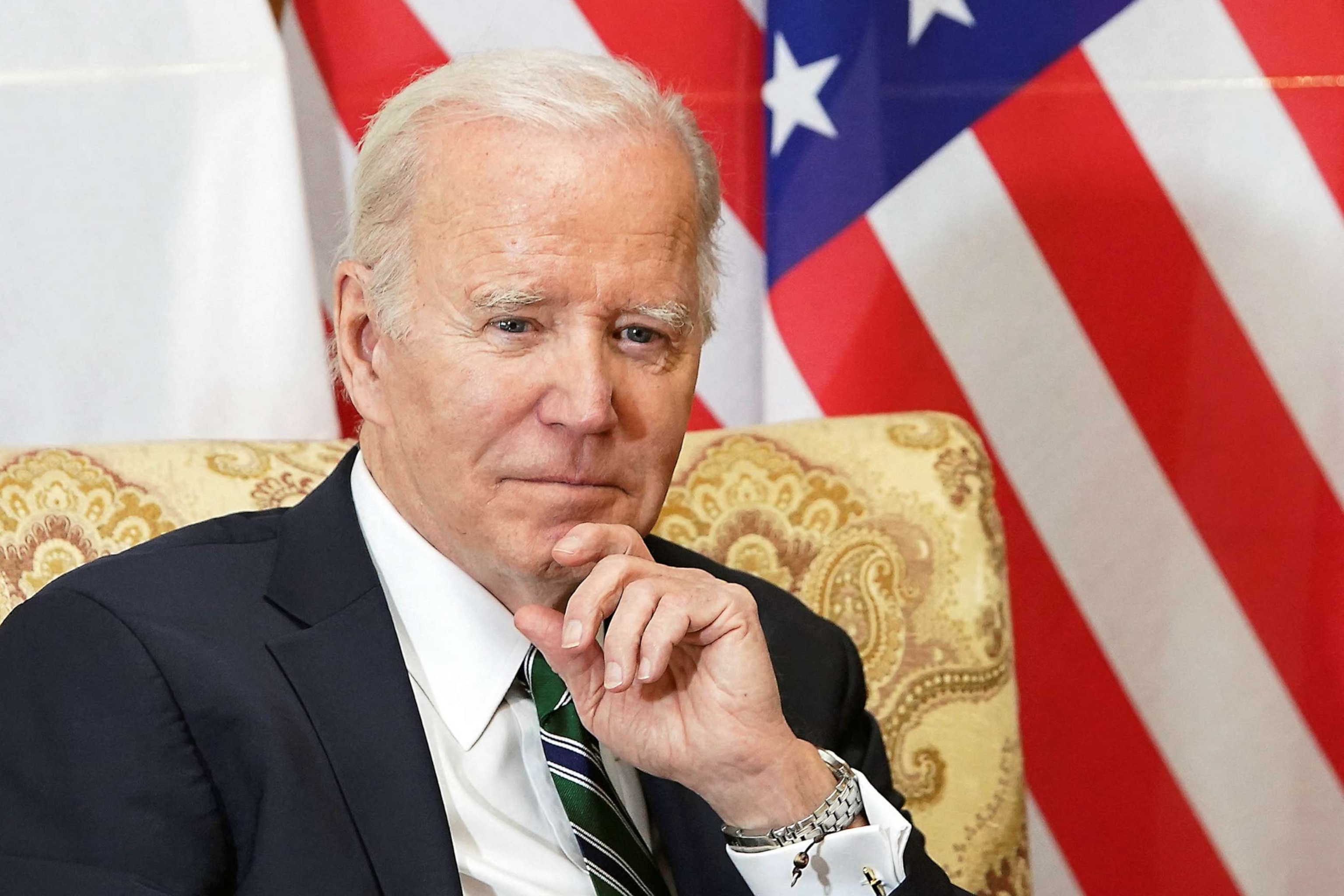 PHOTO: President Joe Biden at Farmleigh House, in Dublin, April 13, 2023.