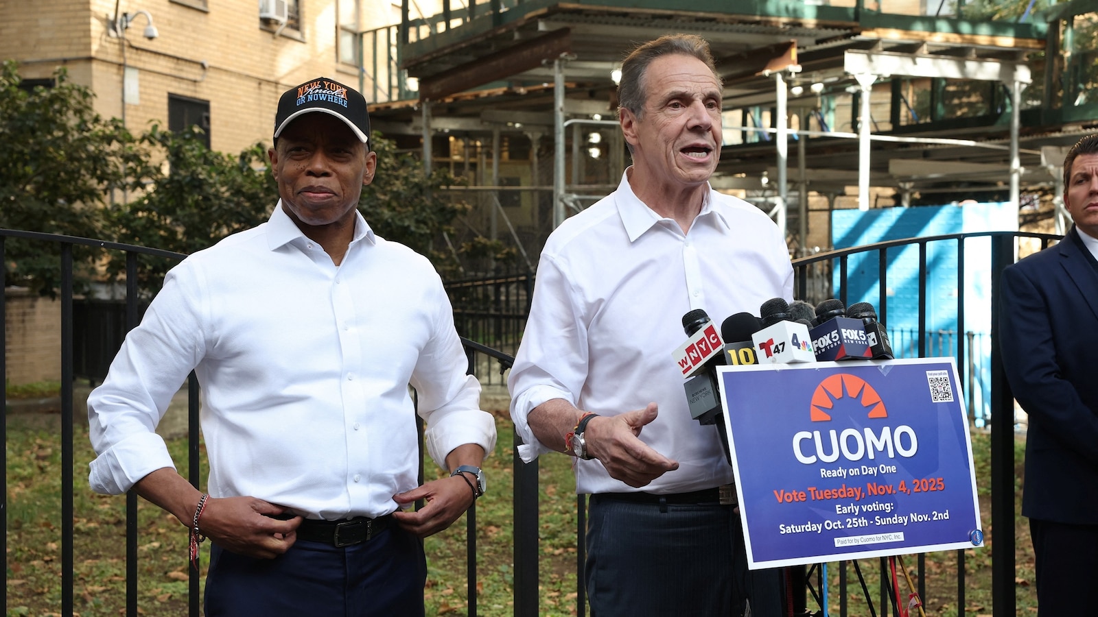 Adams backs Cuomo in NYC mayor's race, Mamdani slams both - ABC News