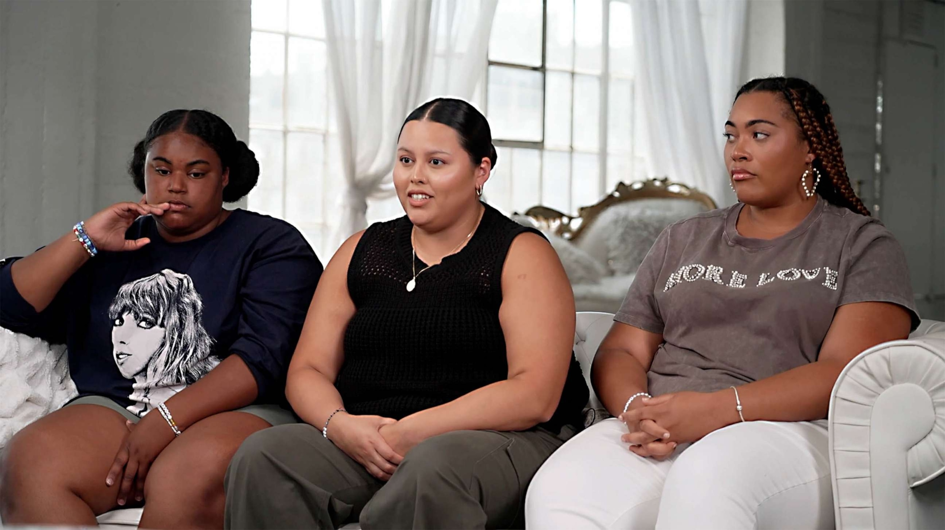 PHOTO: Dancers Arianna Davis, Noelle Rodriguez and Crystal Williams (L-R) are seen in an interview with ABC News