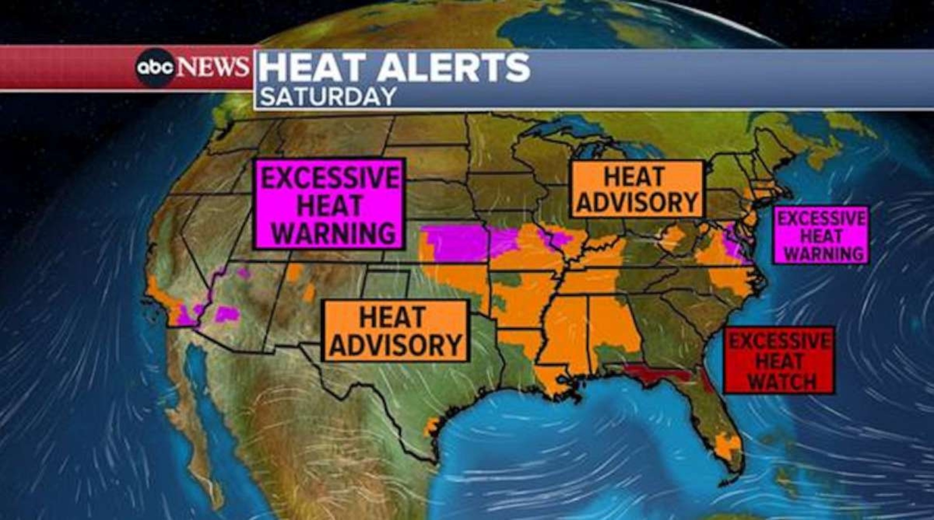 PHOTO: Heat alert weather graphic