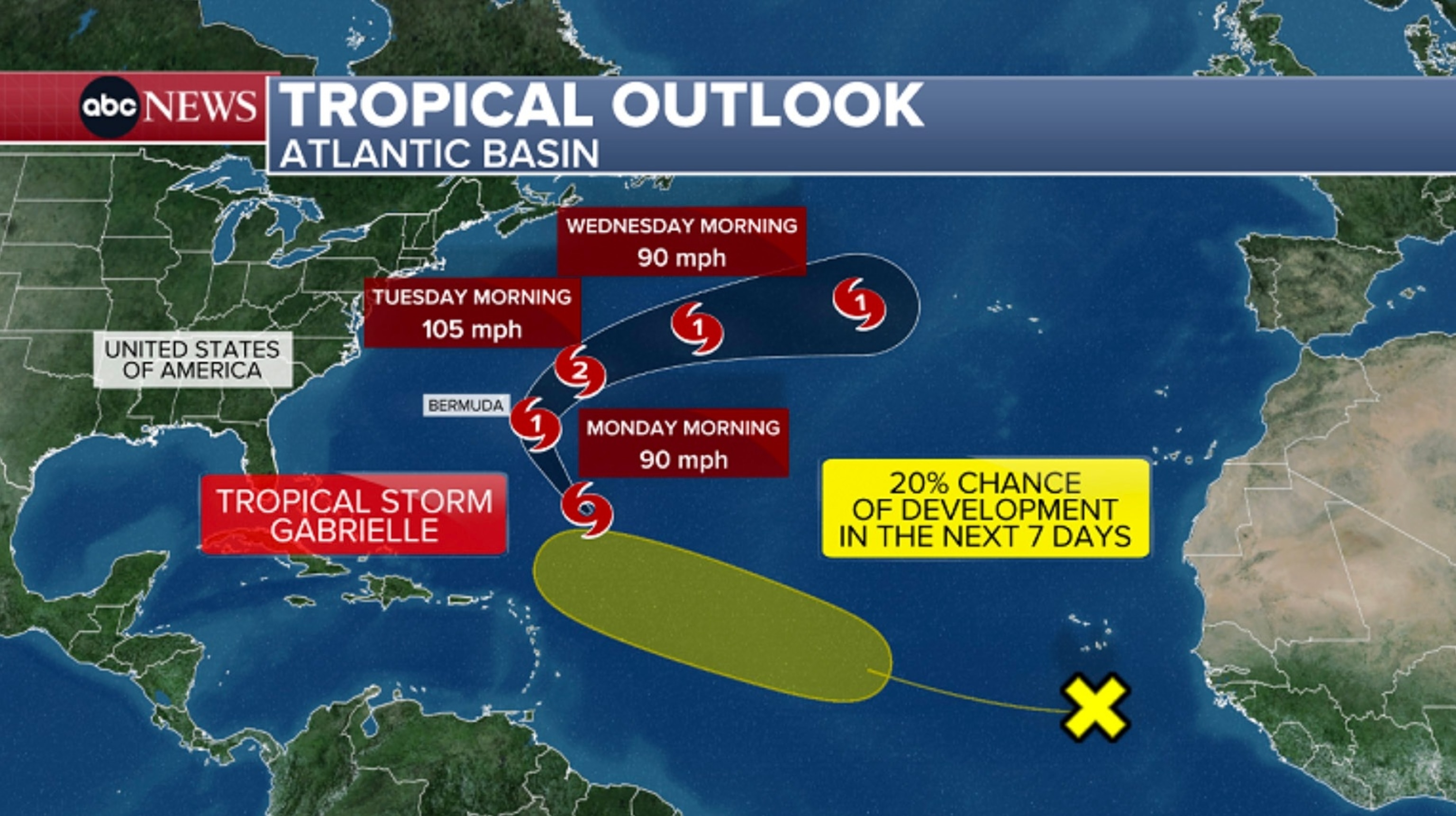 PHOTO: tropical outlook map