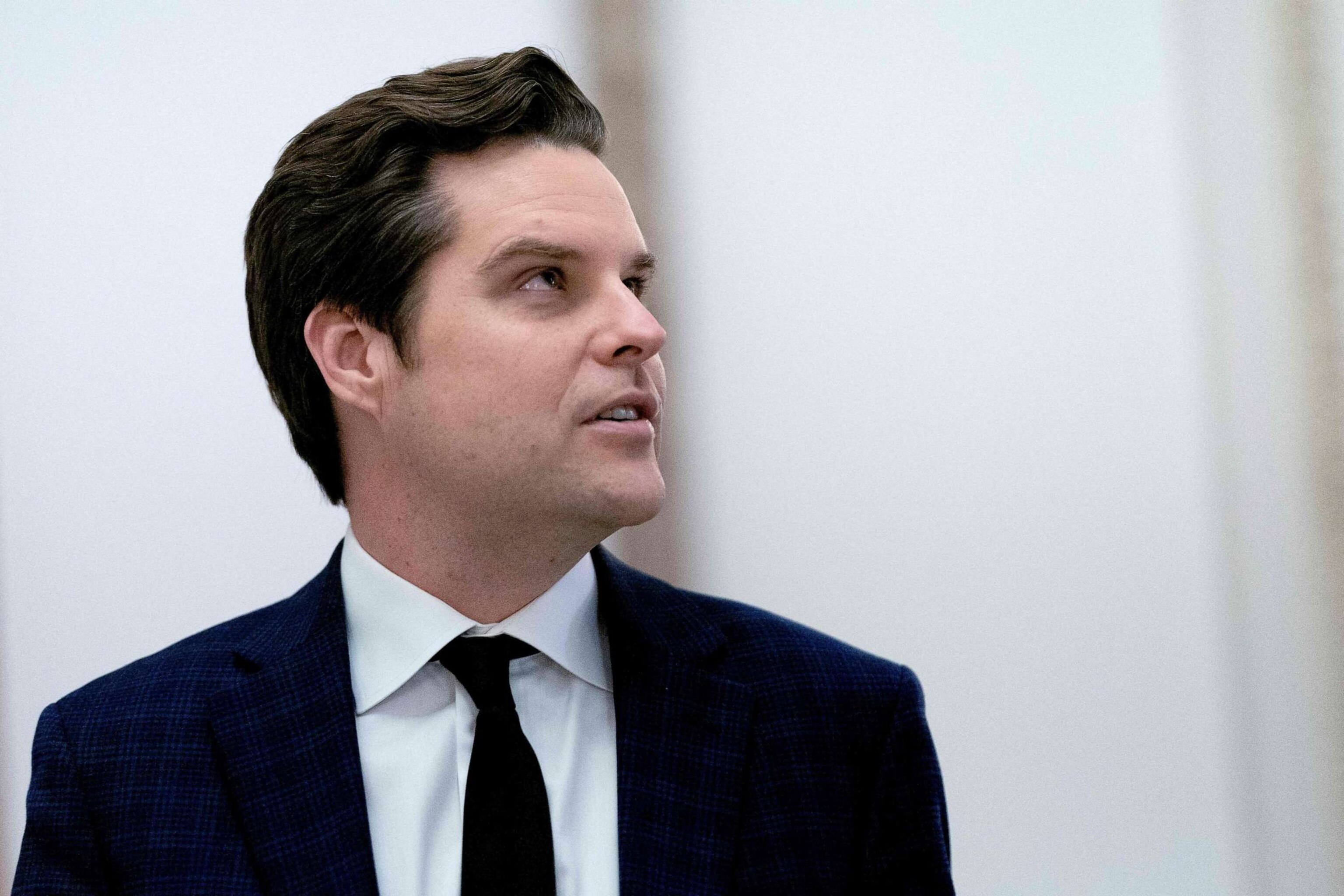 PHOTO: Rep. Matt Gaetz departs the US Capitol in Washington, DC, on May 31, 2023.