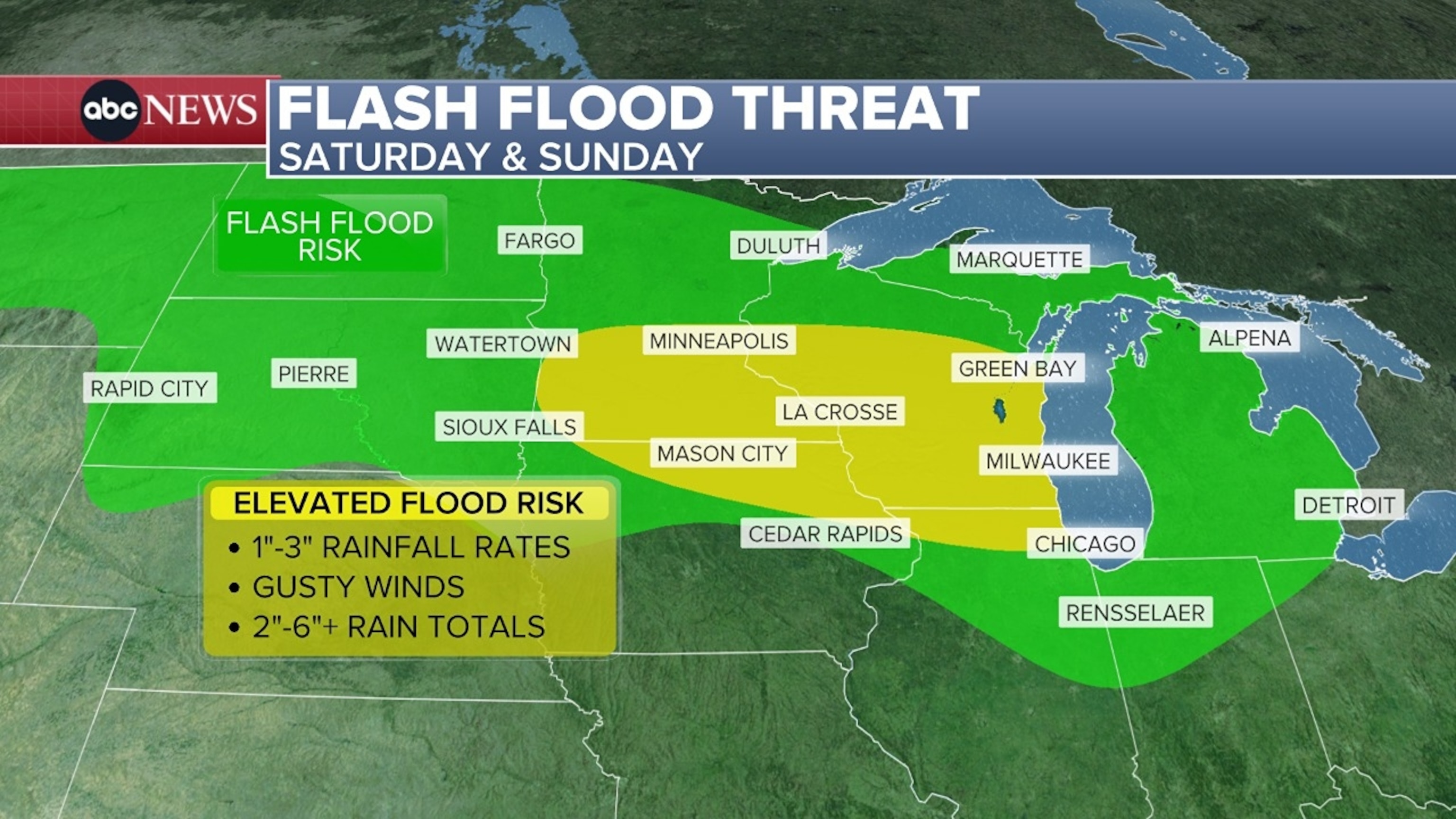 PHOTO: flash flood threat map