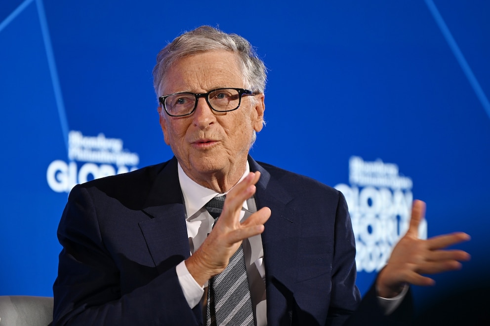 PHOTO: Bill Gates speaks onstage at the Bloomberg Philanthropies Global Forum 2025, September 24, 2025, in New York City.