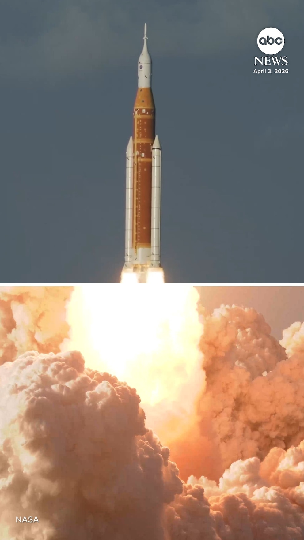 Video Artemis II launches from Florida