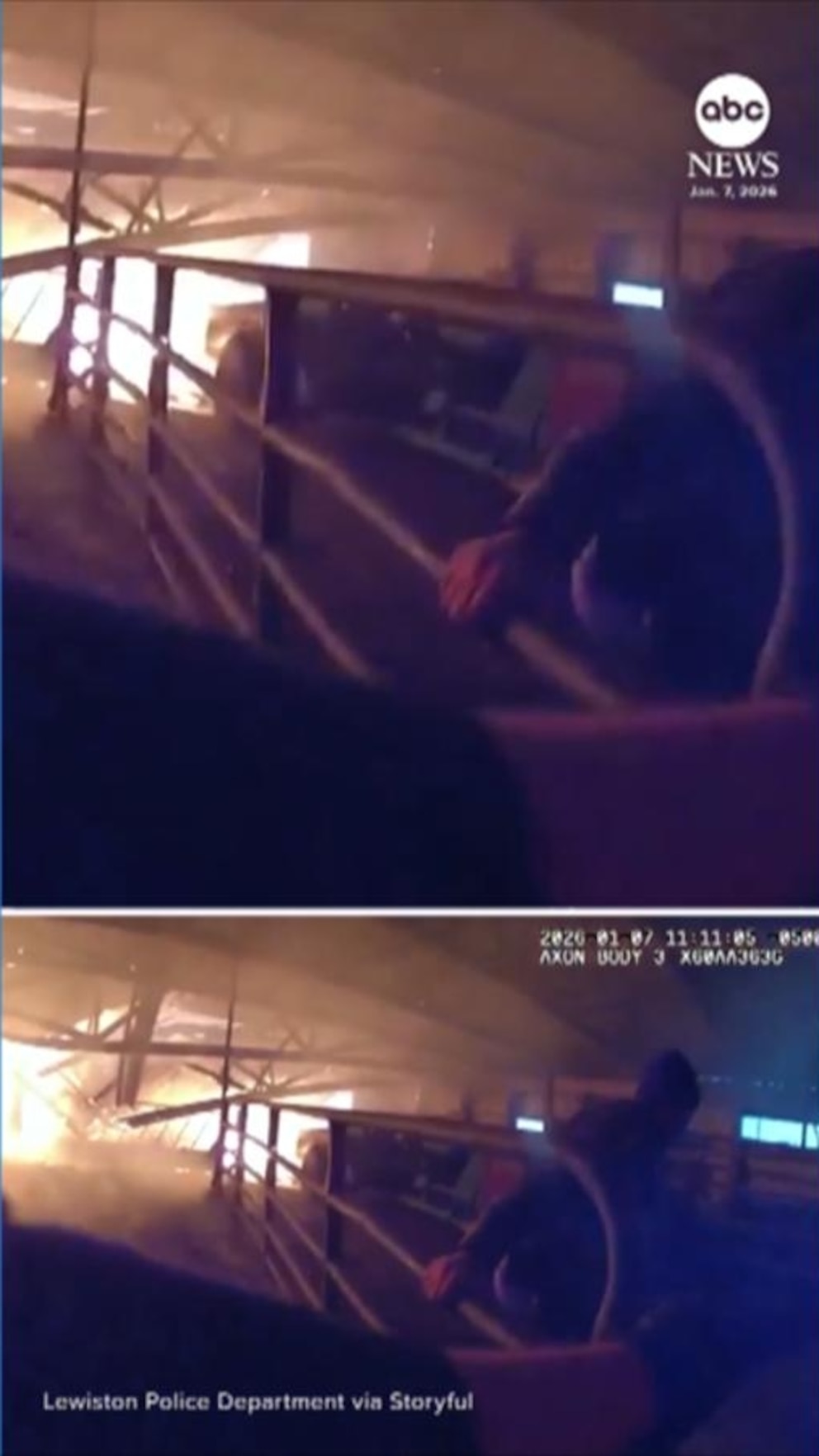 WATCH:  Police officers rescue several cows from burning barn in upstate New York