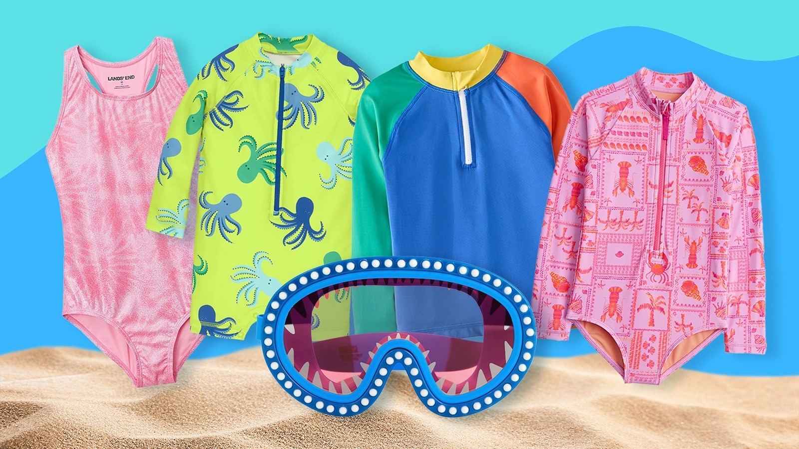 Shop swimsuits and accessories for kids of all ages.