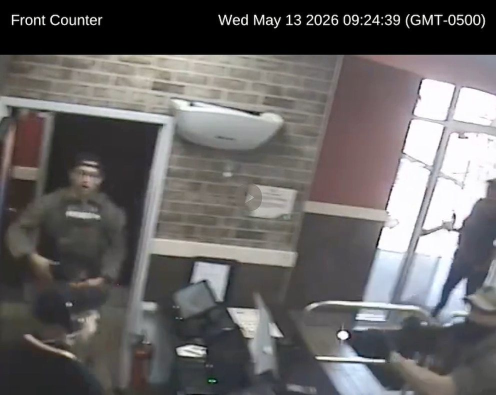 PHOTO: The Shelby County, Tennessee, District Attorney released security video, July 23, 2026, of what the office says was a DEA officer-involved shooting at a Memphis Burger King in May of this year.