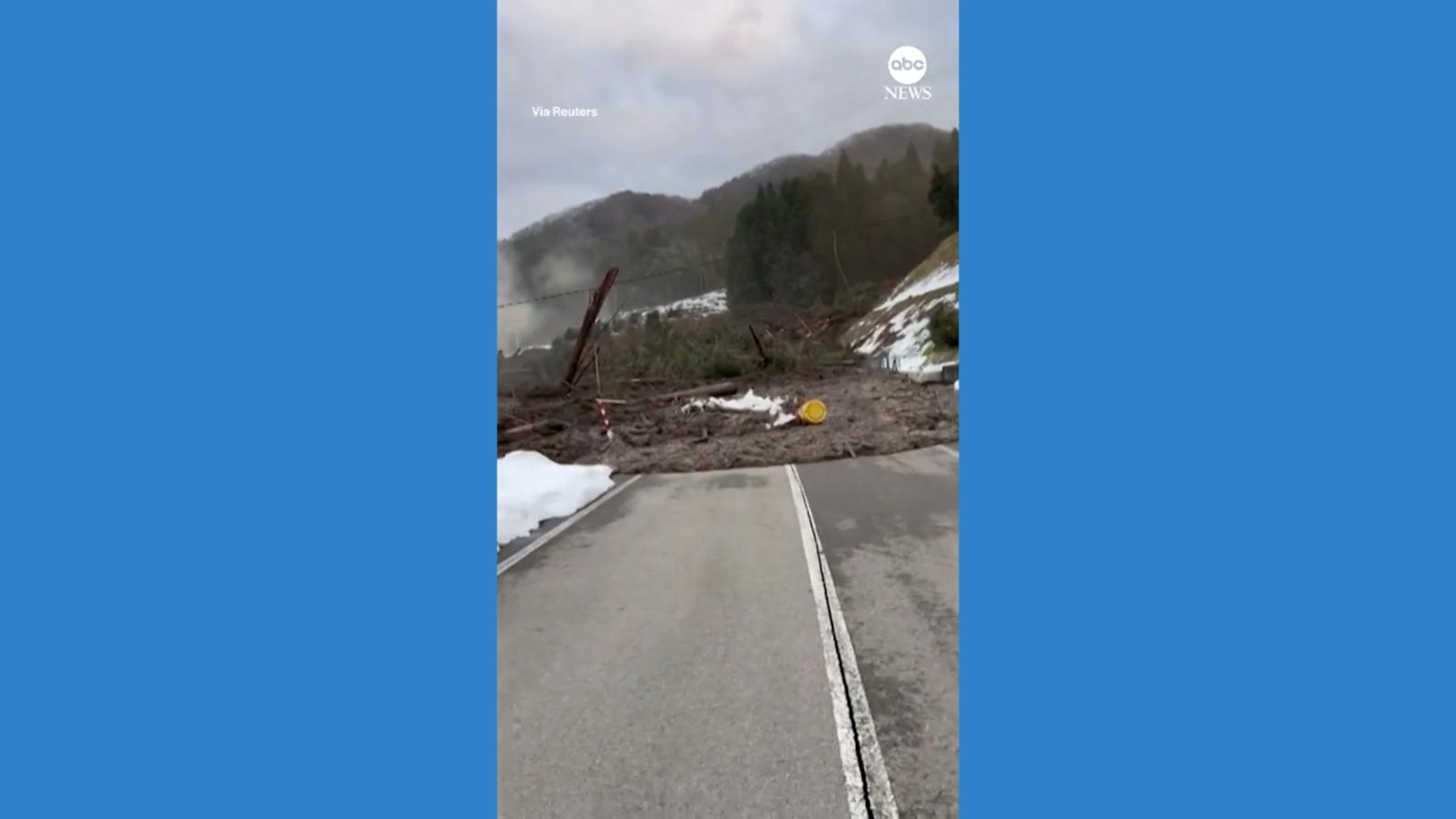 Video Eyewitness captures harrowing escape from landslide