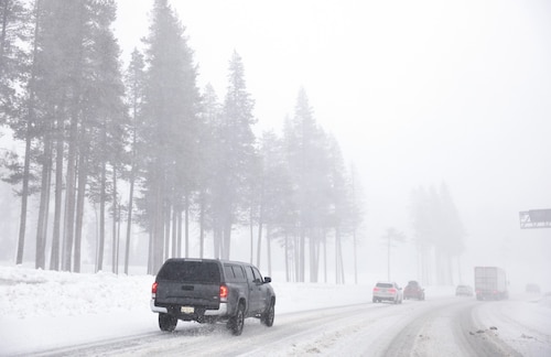 Heavy Snow Forecast for Sierra Nevada Mountains Monday