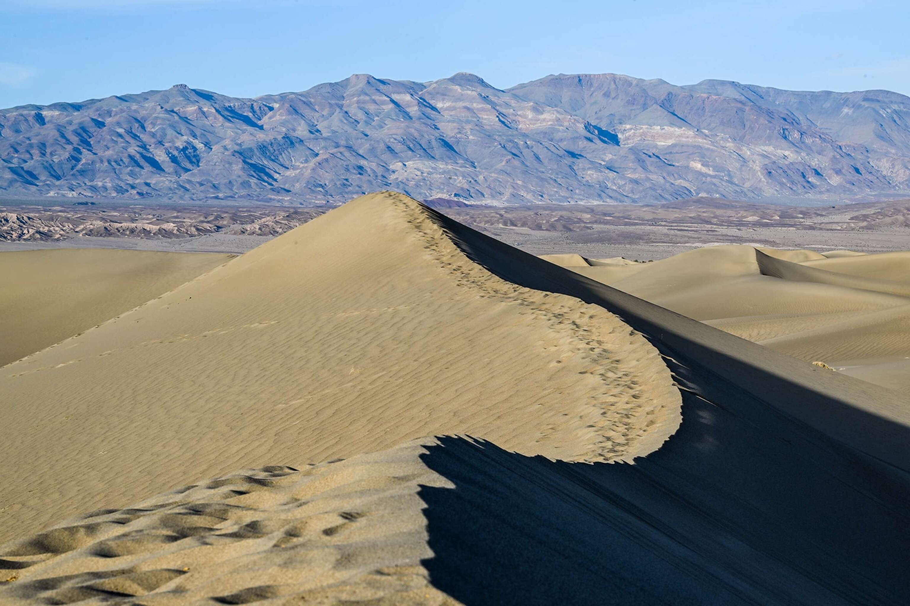 PHOTO: A view of Mesquite Flat Sand Dunes during sunset at Death Valley National Park, April 23, 2023, in Calif.