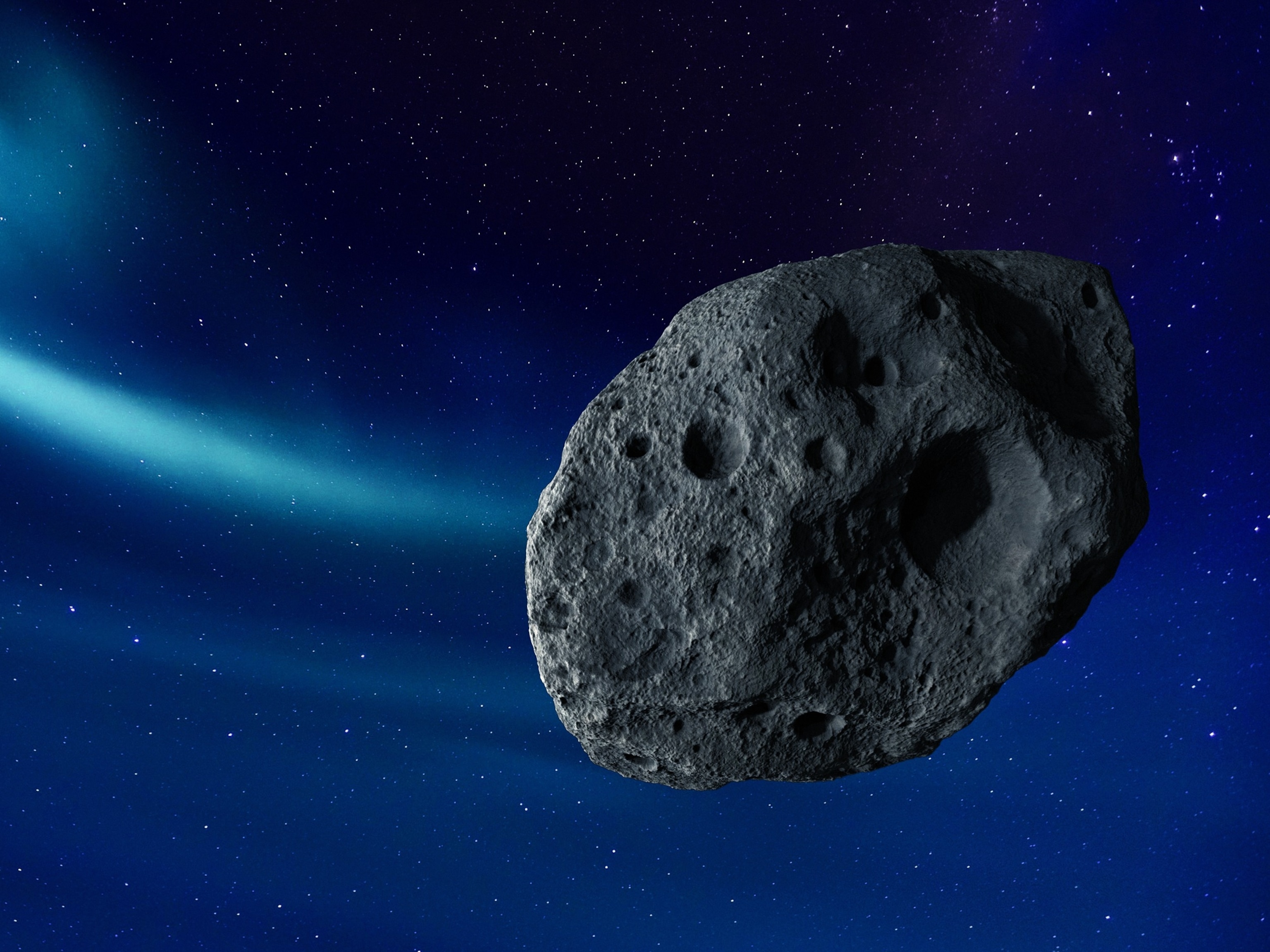PHOTO: Asteroid in deep space, illustration