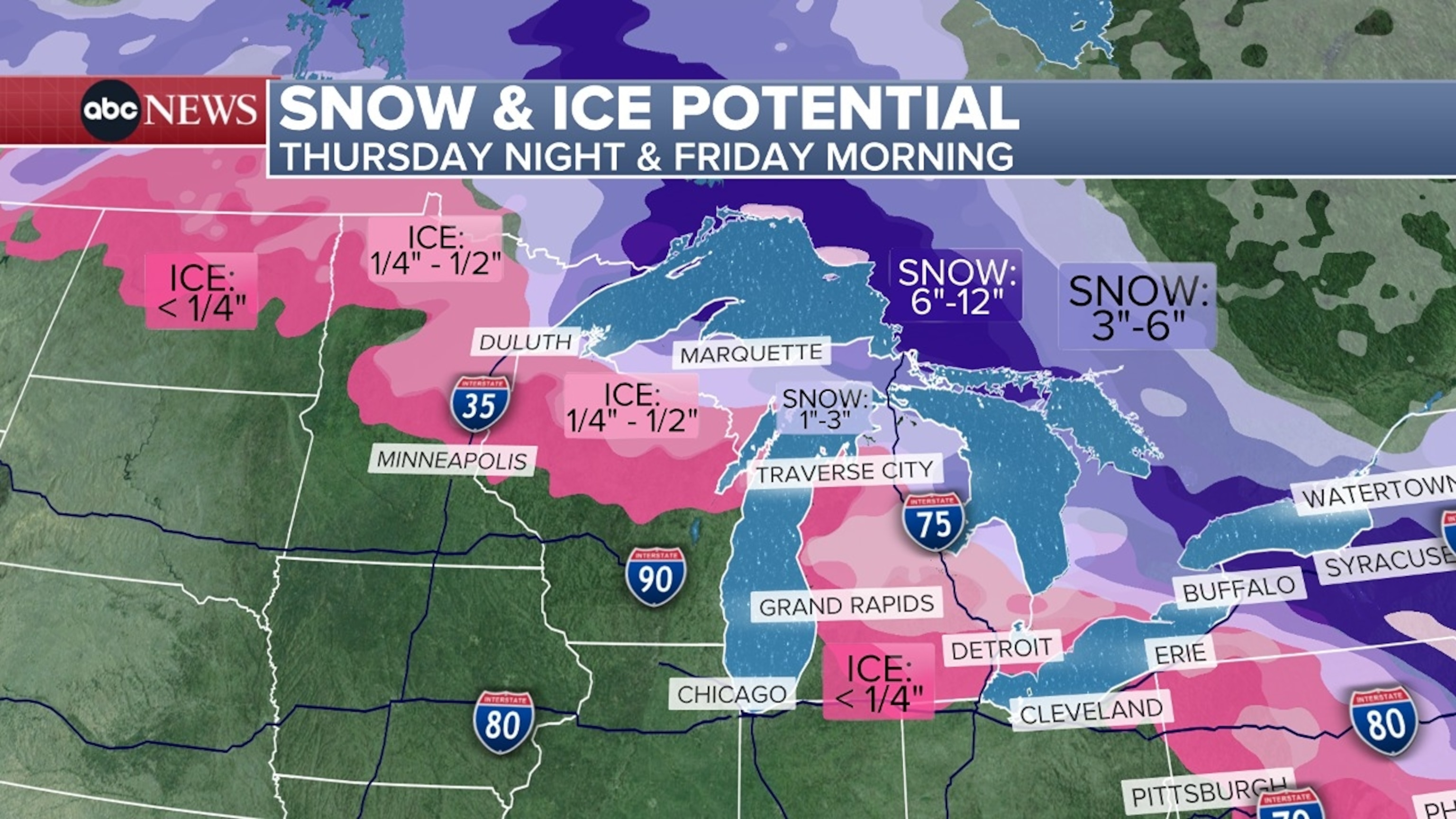Major winter storm predicted to bring snow, ice to Midwest and Northeast