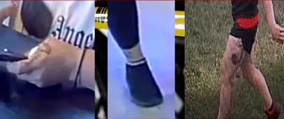 PHOTO: Isabelle Johnson is believed to have a rose or flower tattoo on her left hand. She also appears to have a tattoo on her right ankle (design unknown), as well as a large scorpion tattoo extending from her left buttock down her left thigh. 
