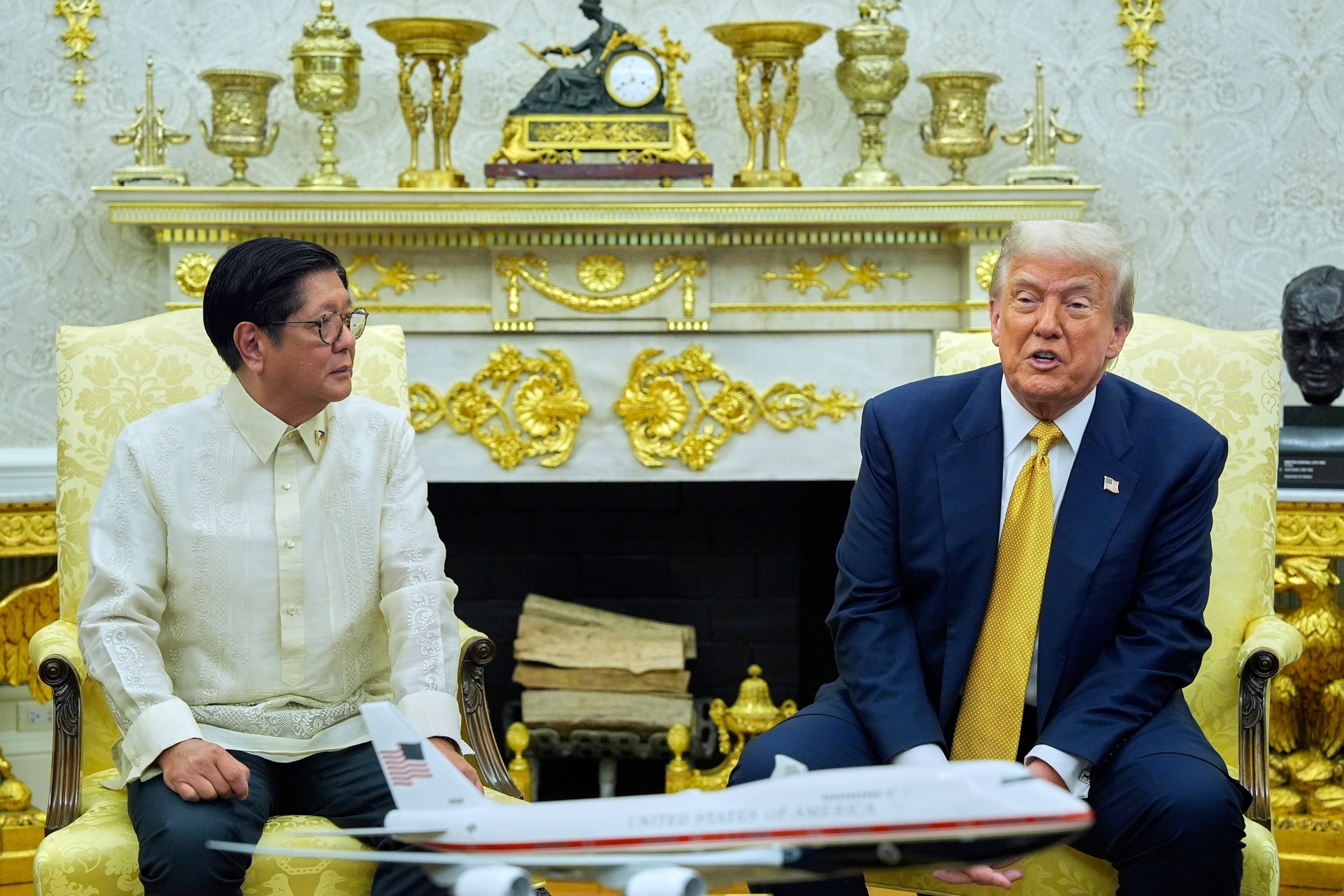 PHOTO: President Donald Trump meets with Philippine President Ferdinand Marcos Jr., in the Oval Office of the White House, July 22, 2025, in Washington.