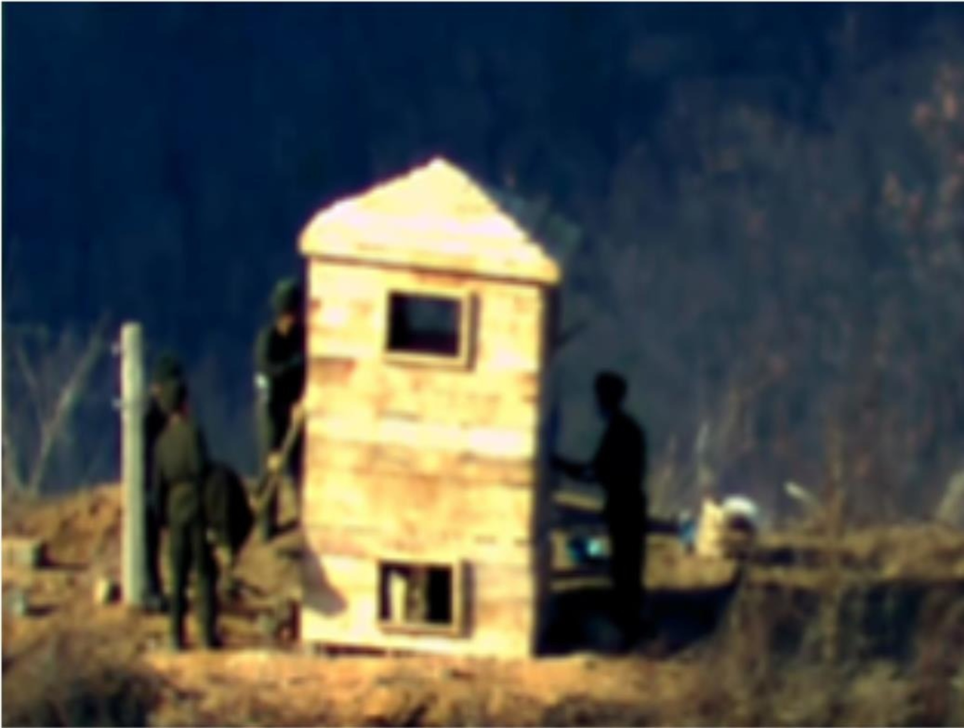 PHOTO: North Korean military personnel are seen in a guard post within the DMZ in an undated photo released by the South Korean Military on Nov. 27, 2023.