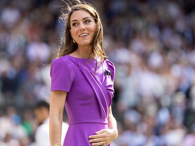 Catherine, Princess of Wales during the trophy ceremony for the Mens Singles Final at The Wimbledon Lawn Tennis Championship at the All England Lawn and Tennis Club at Wimbledon, on July 14, 2024, in London.