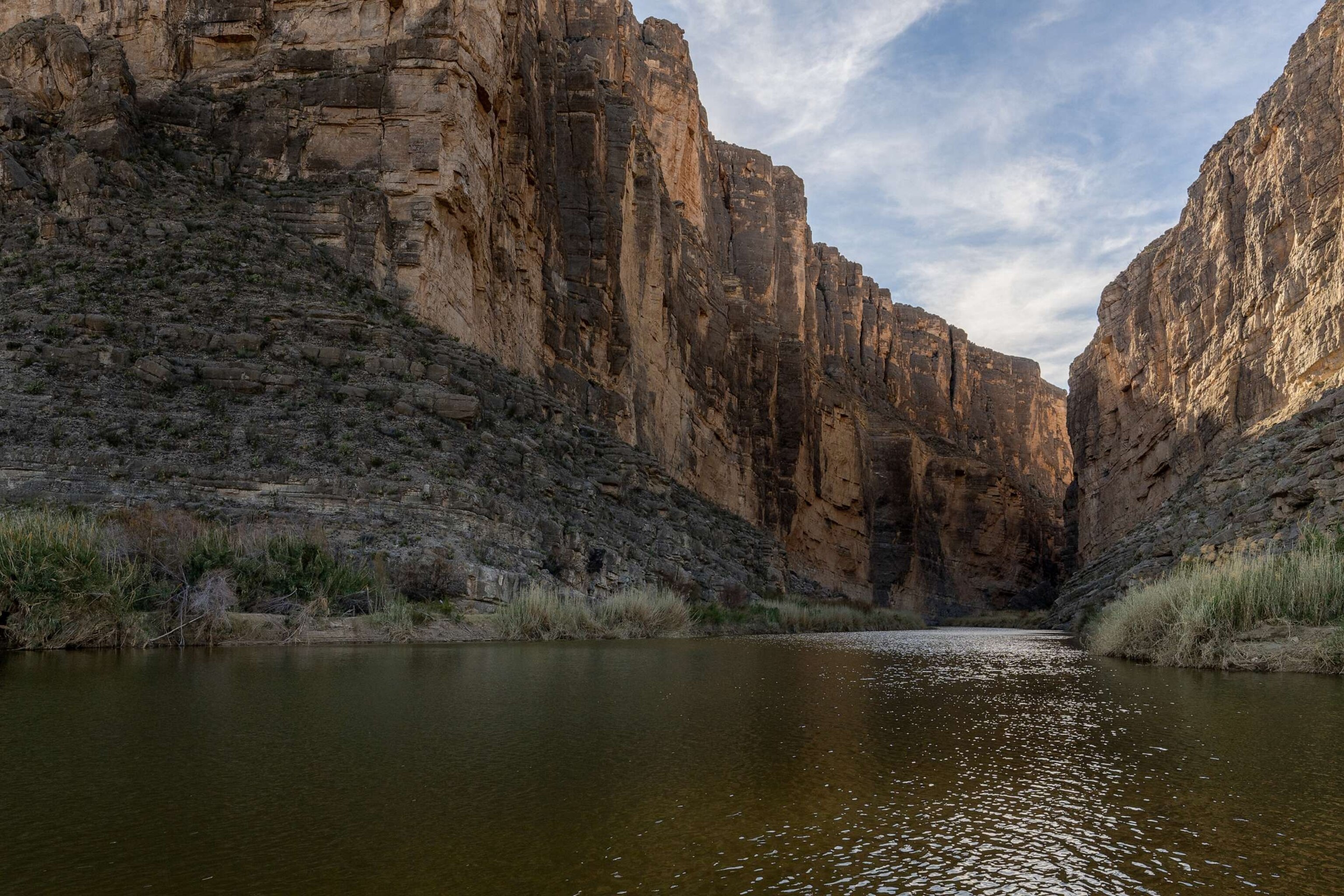 PHOTO: The Rio Grande flows through the Santa Elena Canyon in Big Bend National Park, Jan. 27, 2023 in West, Texas.