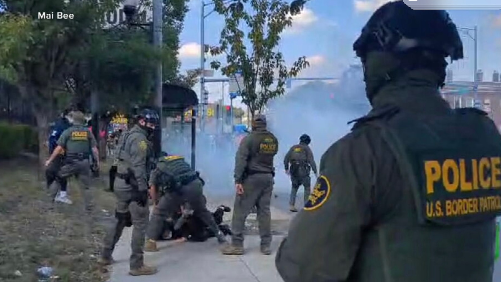 Protester shot in Chicago by border patrol agents who claim they were ...
