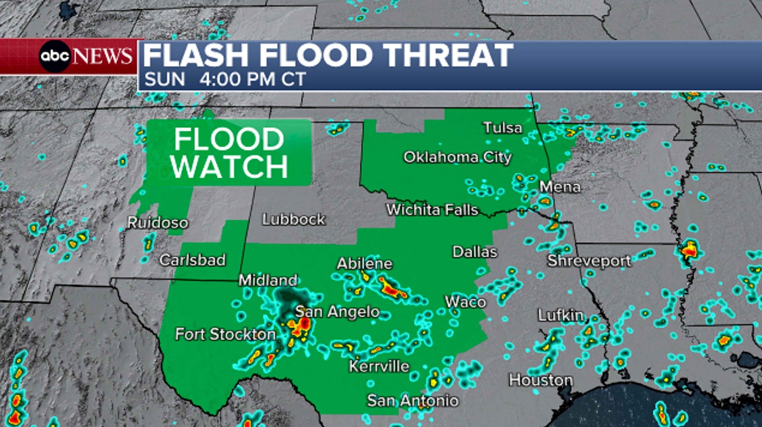 PHOTO: Flash Flood threat map