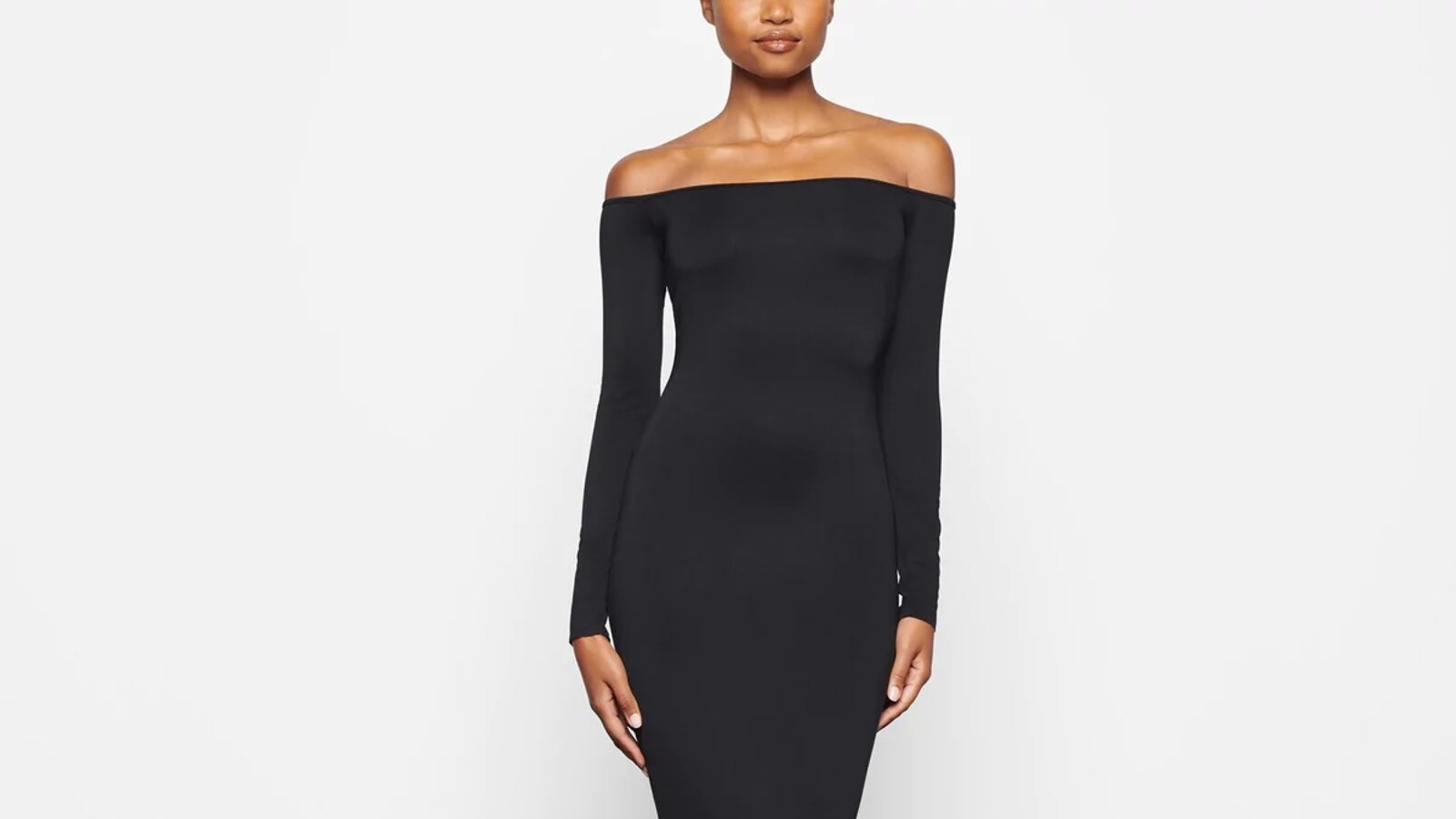 Skims Smooth Lounge Off The Shoulder Dress