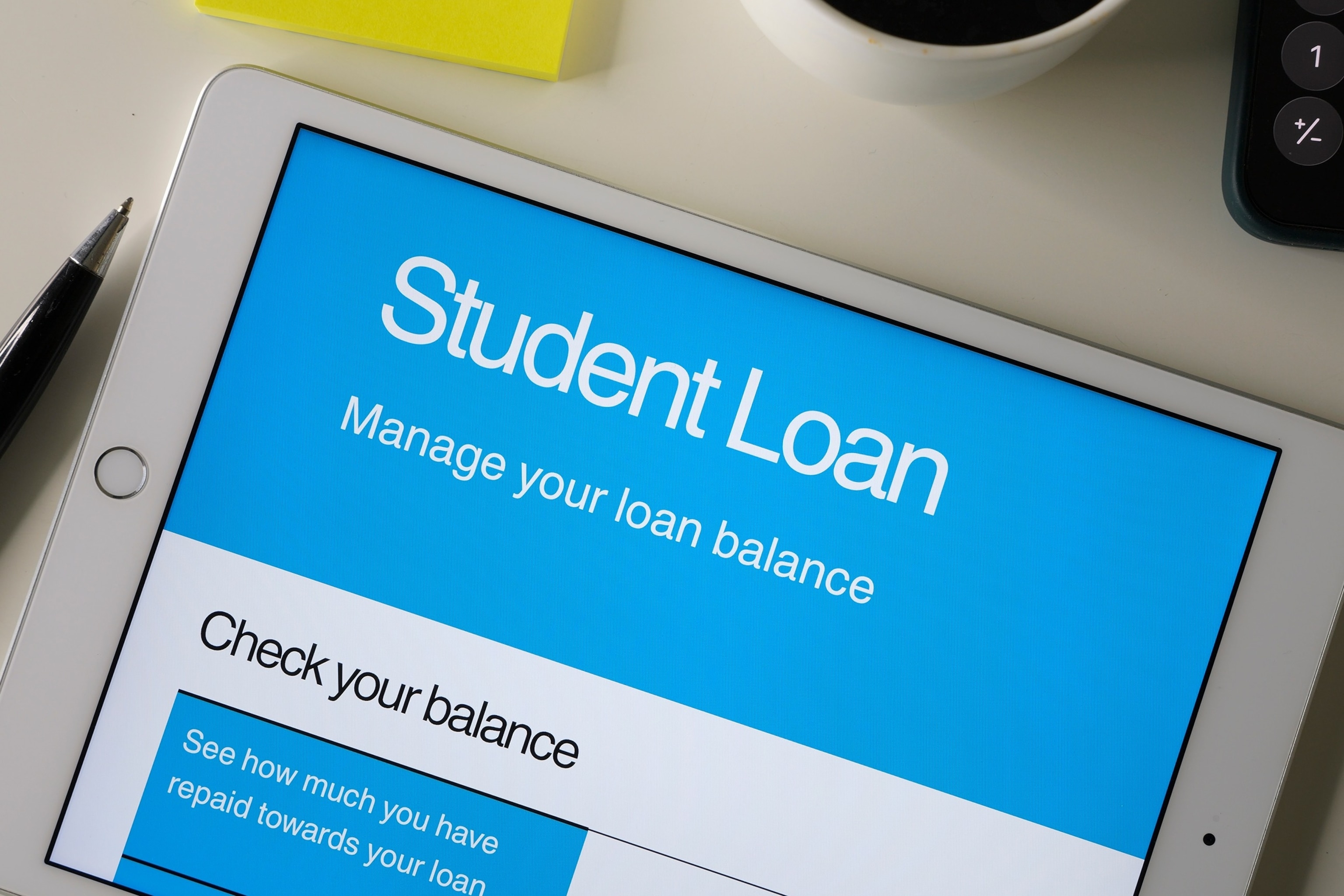 PHOTO: An undated stock photo of a student loan website. 