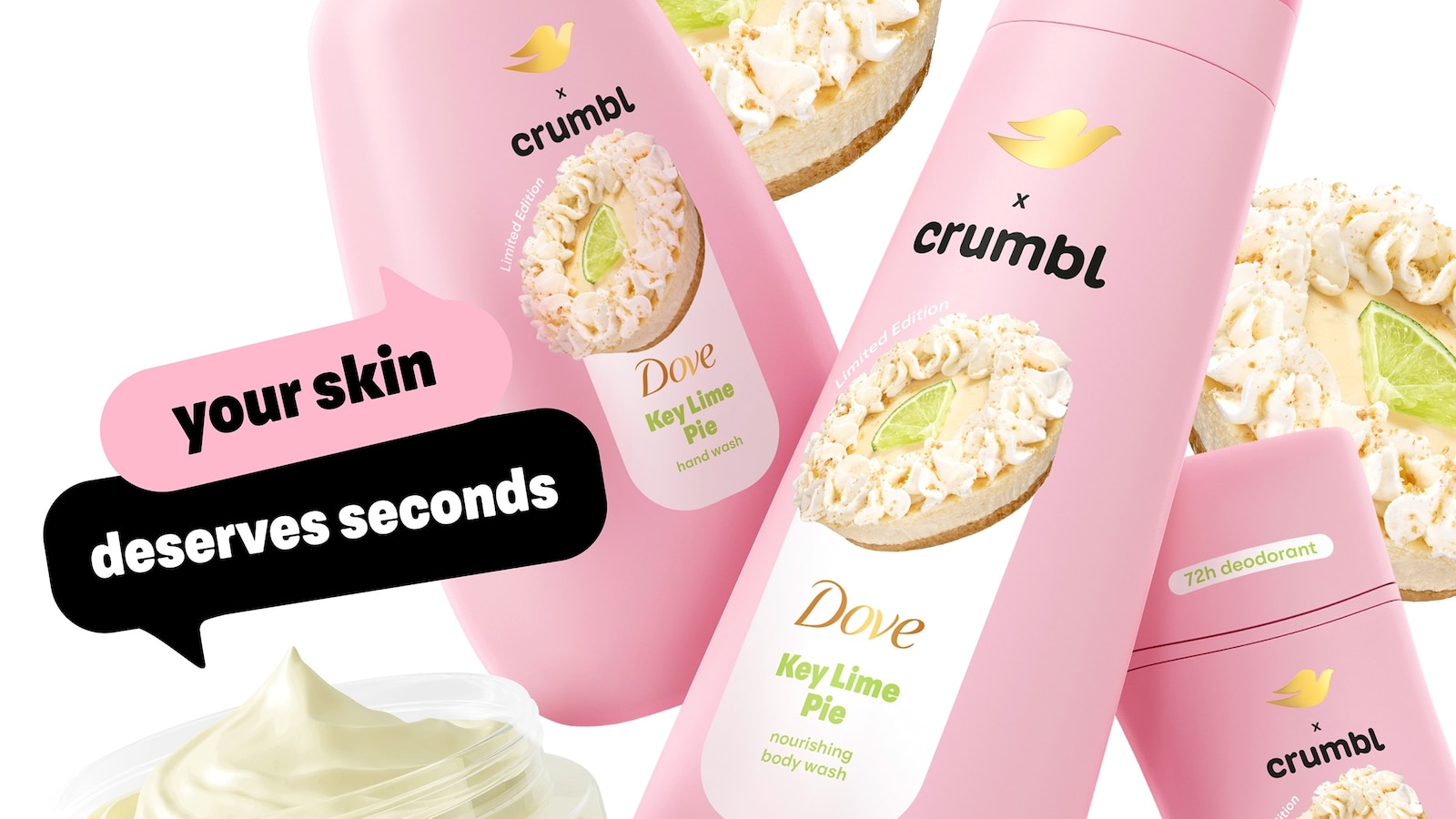 Shop the new Dove x Crumbl body care scent: Key Lime Pie