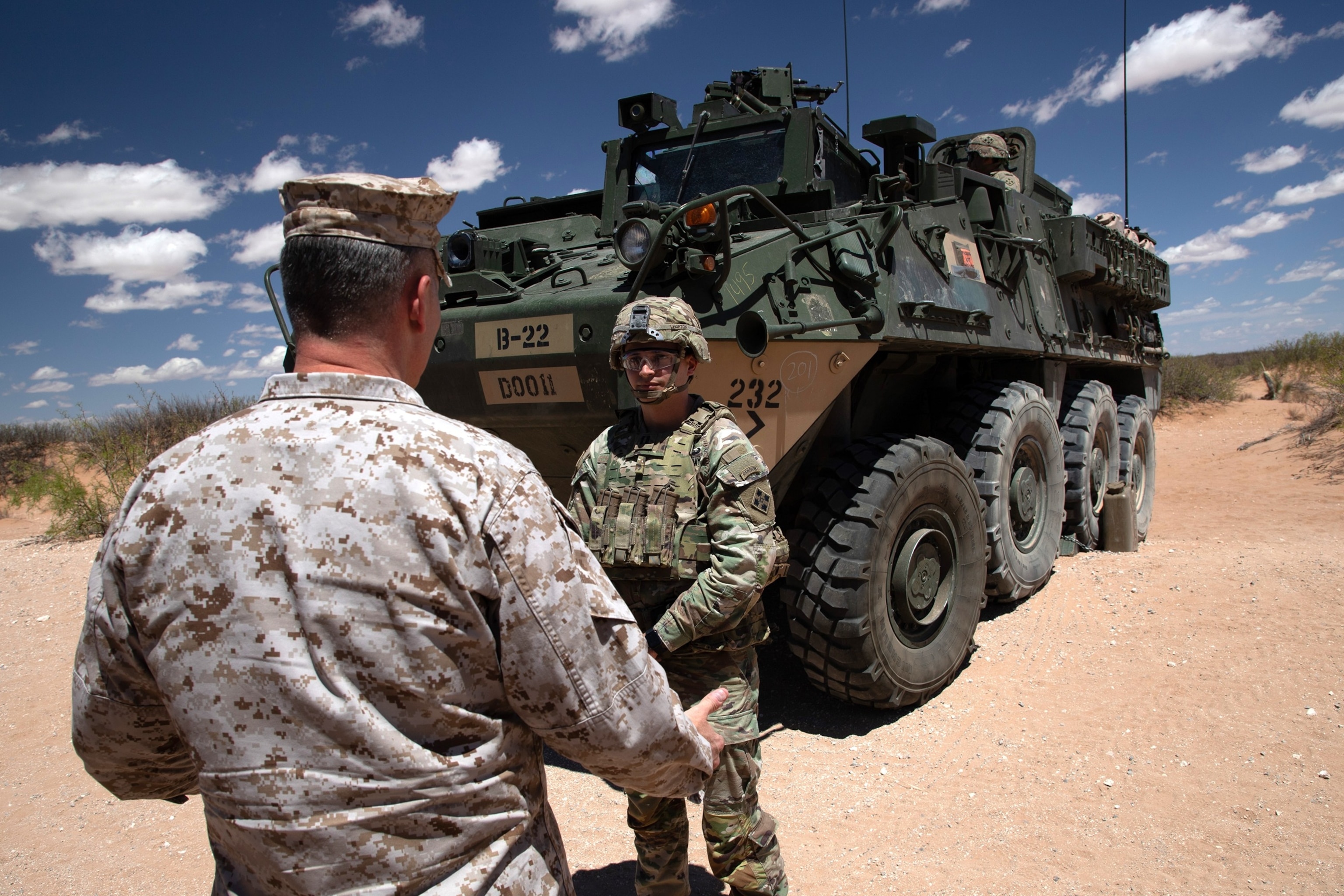 PHOTO: Joint Task Force leadership visits the New Mexico National Defense Area
