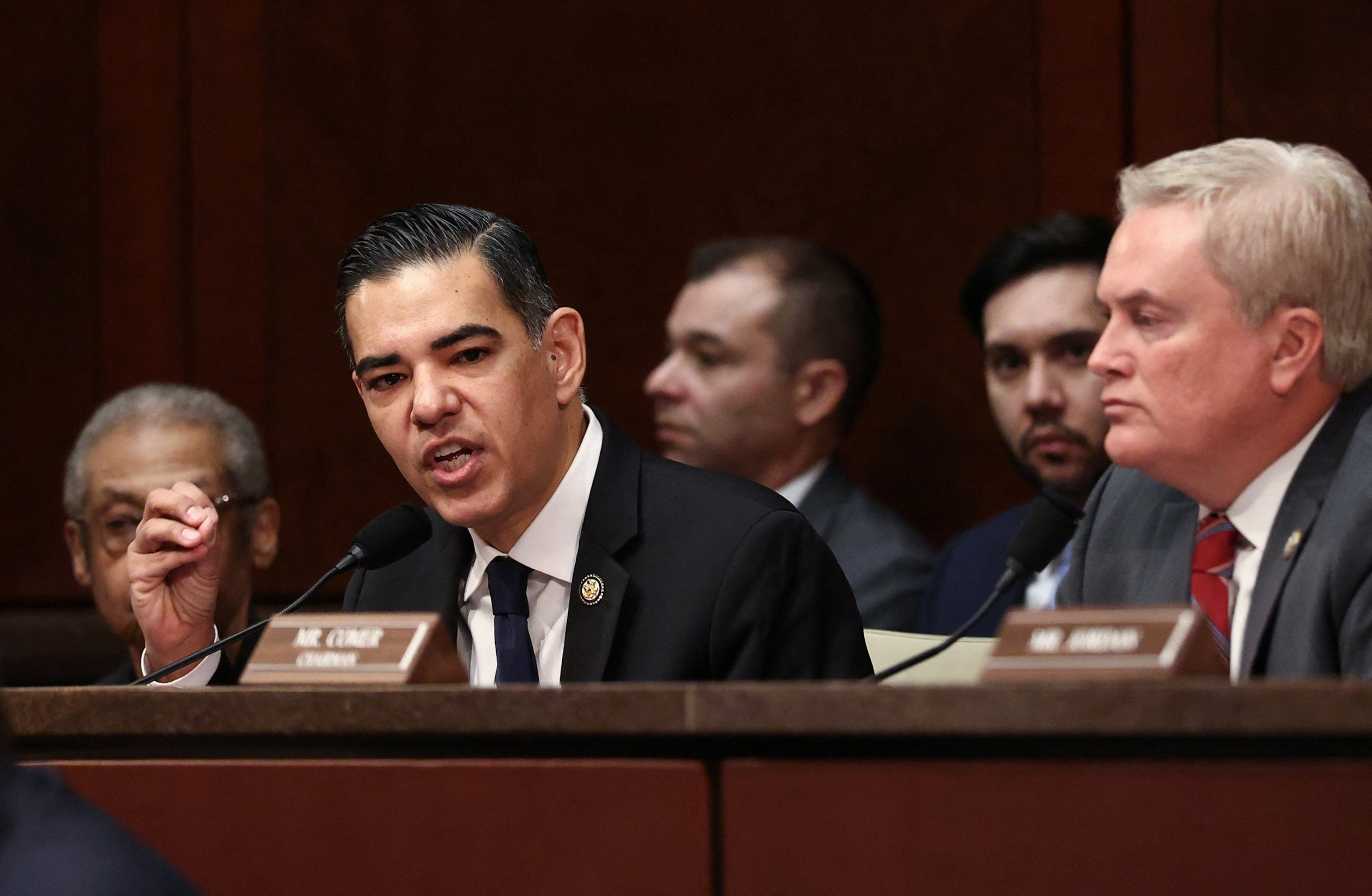 PHOTO: House Oversight Committee ranking member Rep. Robert Garcia speaks during a meeting to vote on whether to hold former President Bill Clinton and former Secretary of State Hillary Clinton in contempt of Congress, on Capitol Hill, Jan. 21, 2026. 
