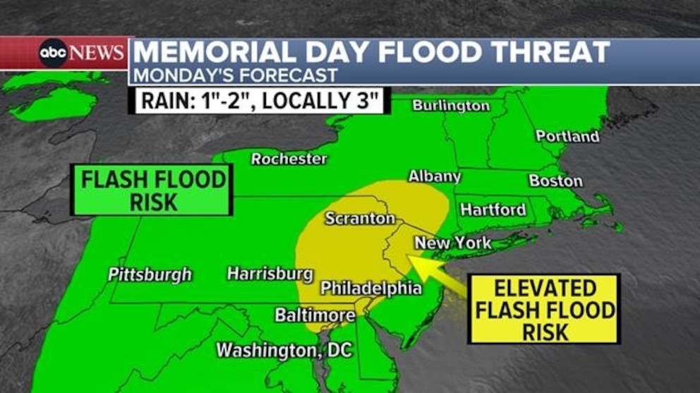 Memorial Day weather: Rain along the East Coast and scorching heat in ...