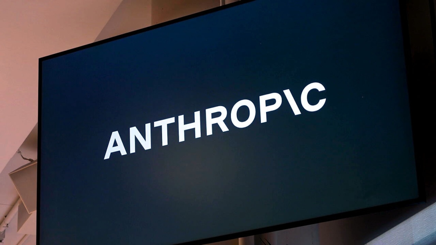 In this screen grab from a video, the Anthropic logo is shown. ABC News