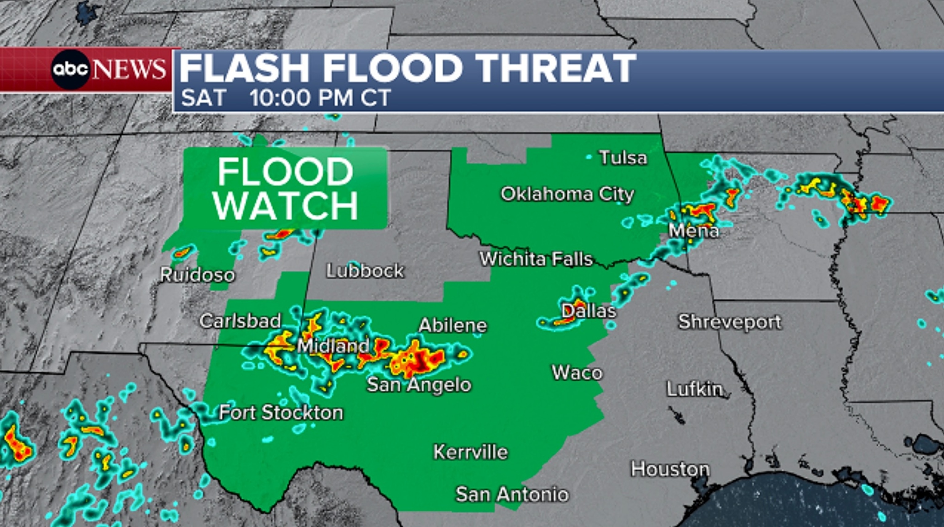 PHOTO: Flash Flood threat map