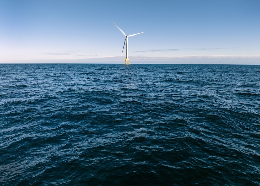 PHOTO: Wind turbines generate electricity at the Block Island Wind Farm, July 7, 2022, near Block Island, Rhode Island.