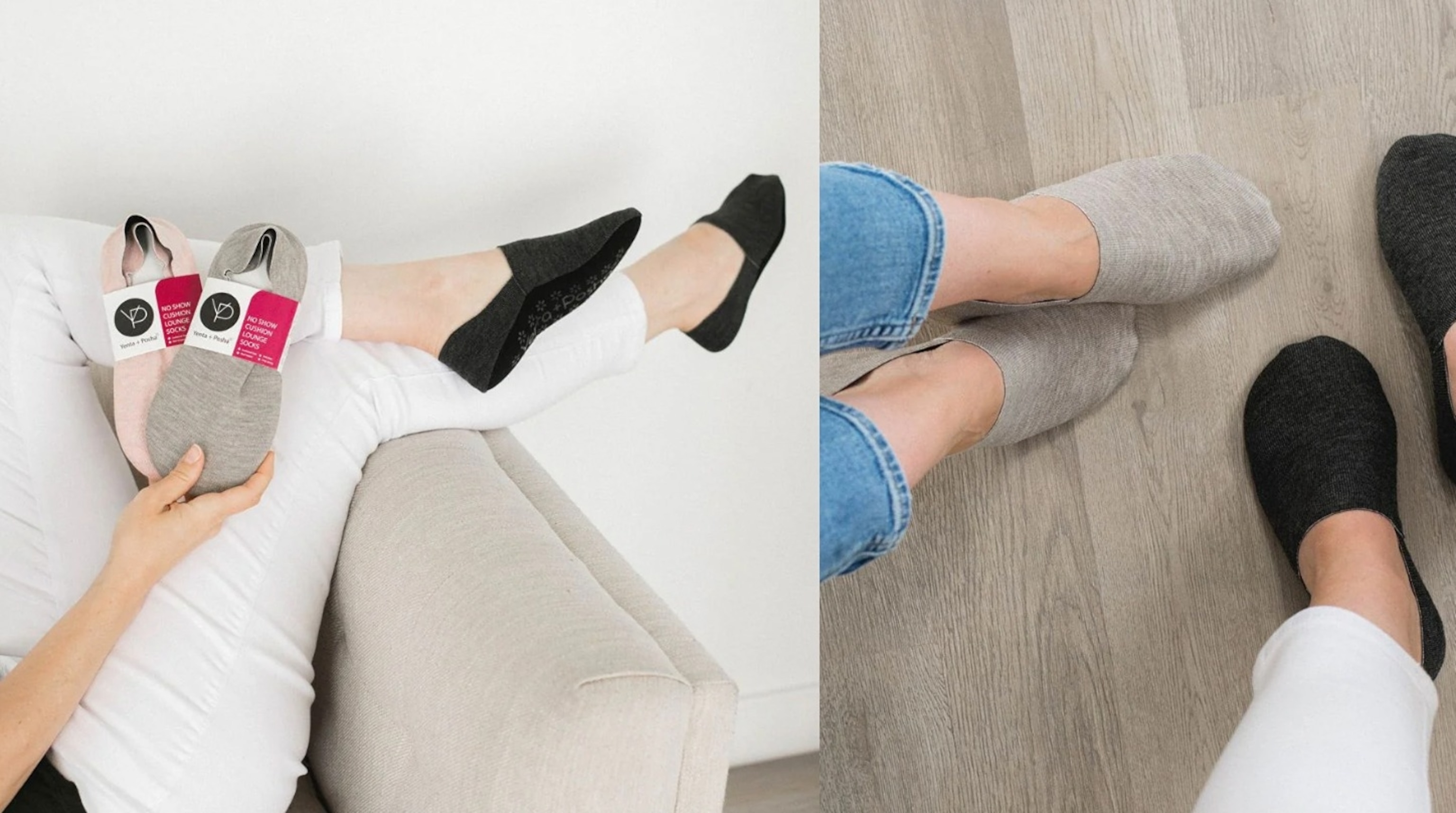 Yenta + Posha: No-Show Cushion Lounge Socks