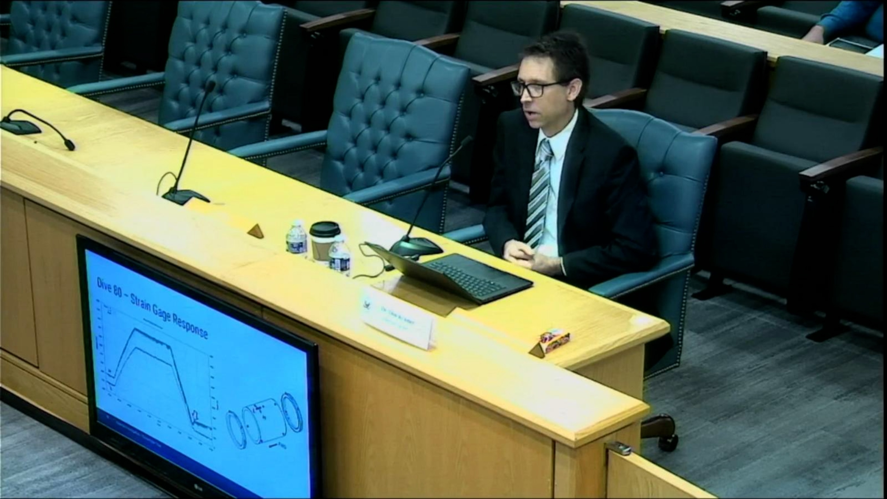 Don Kramer, the acting chief of the NTSB's materials laboratory, testified during the U.S. Coast Guard's hearing into the June 2023 implosion.