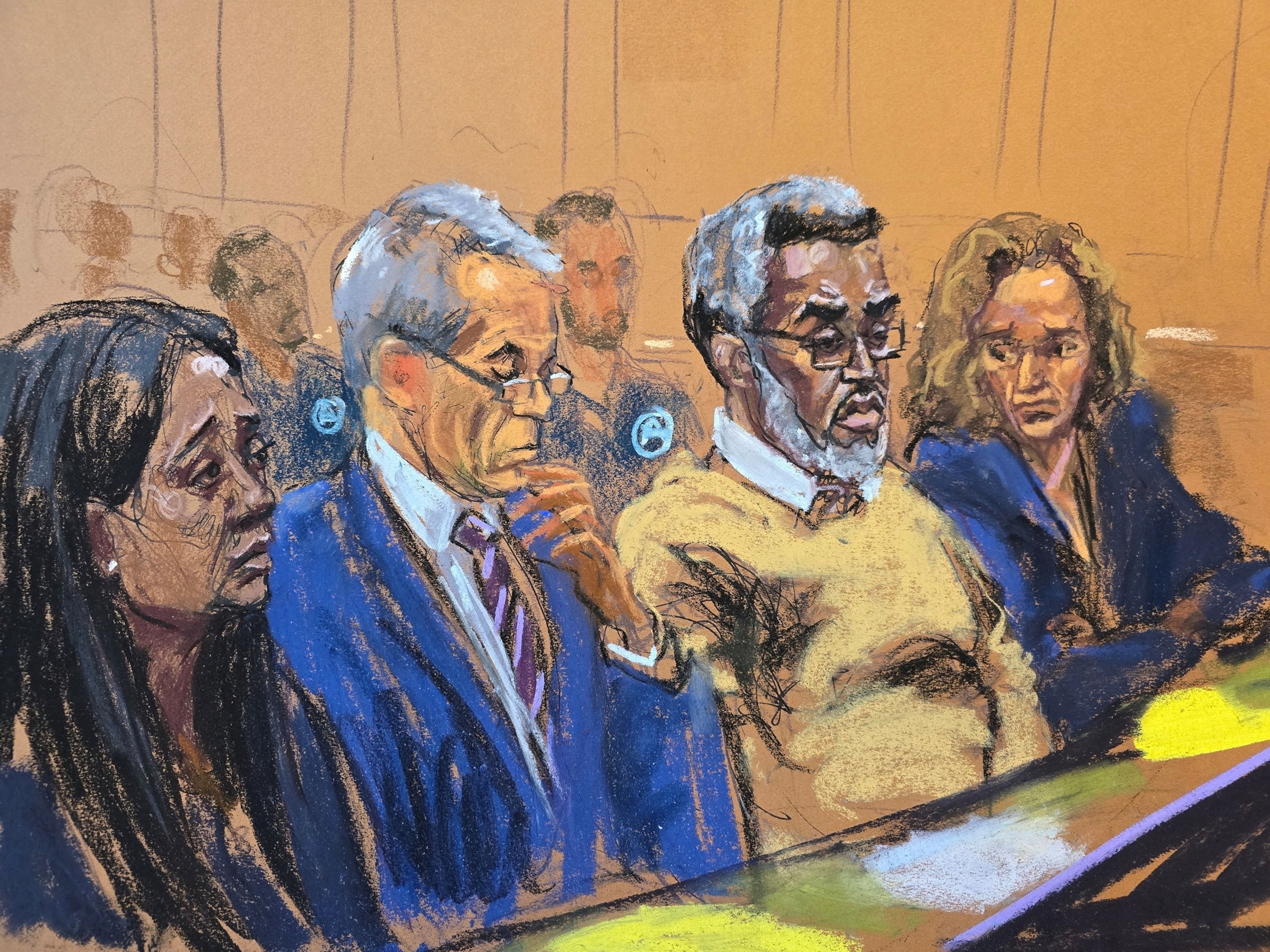 PHOTO: Sentencing hearing of Sean "Diddy" Combs over charges of transporting prostitutes to engage in drug-fueled sexual performances, in New York City