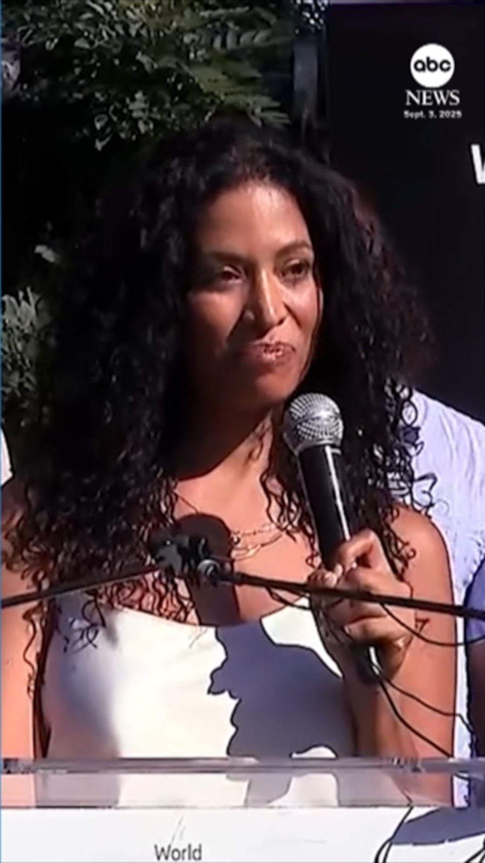 NextImg:Video Survivors of Jeffrey Epstein speak at rally