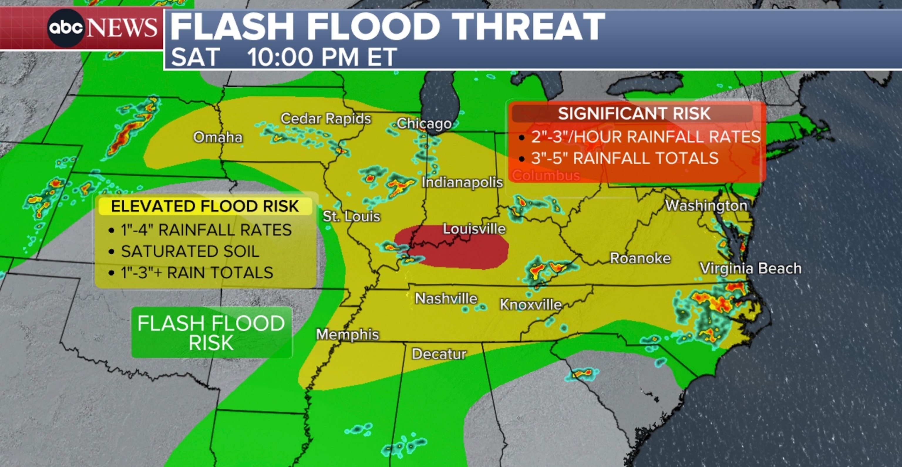 PHOTO: flash flood threat map