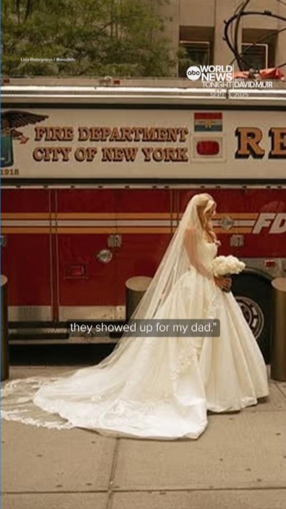 NextImg:Video FDNY's wedding day tribute for bride whose firefighter dad died on 9/11