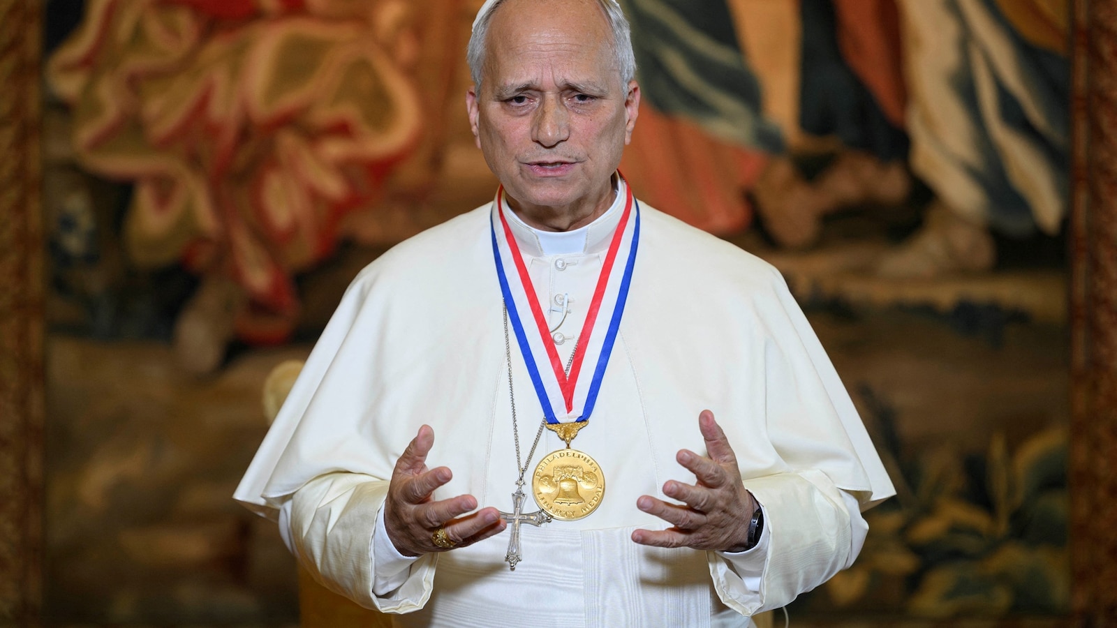 Pope Leo XIV calls for 'unity' as he accepts Liberty Medal in Philadelphia ceremony