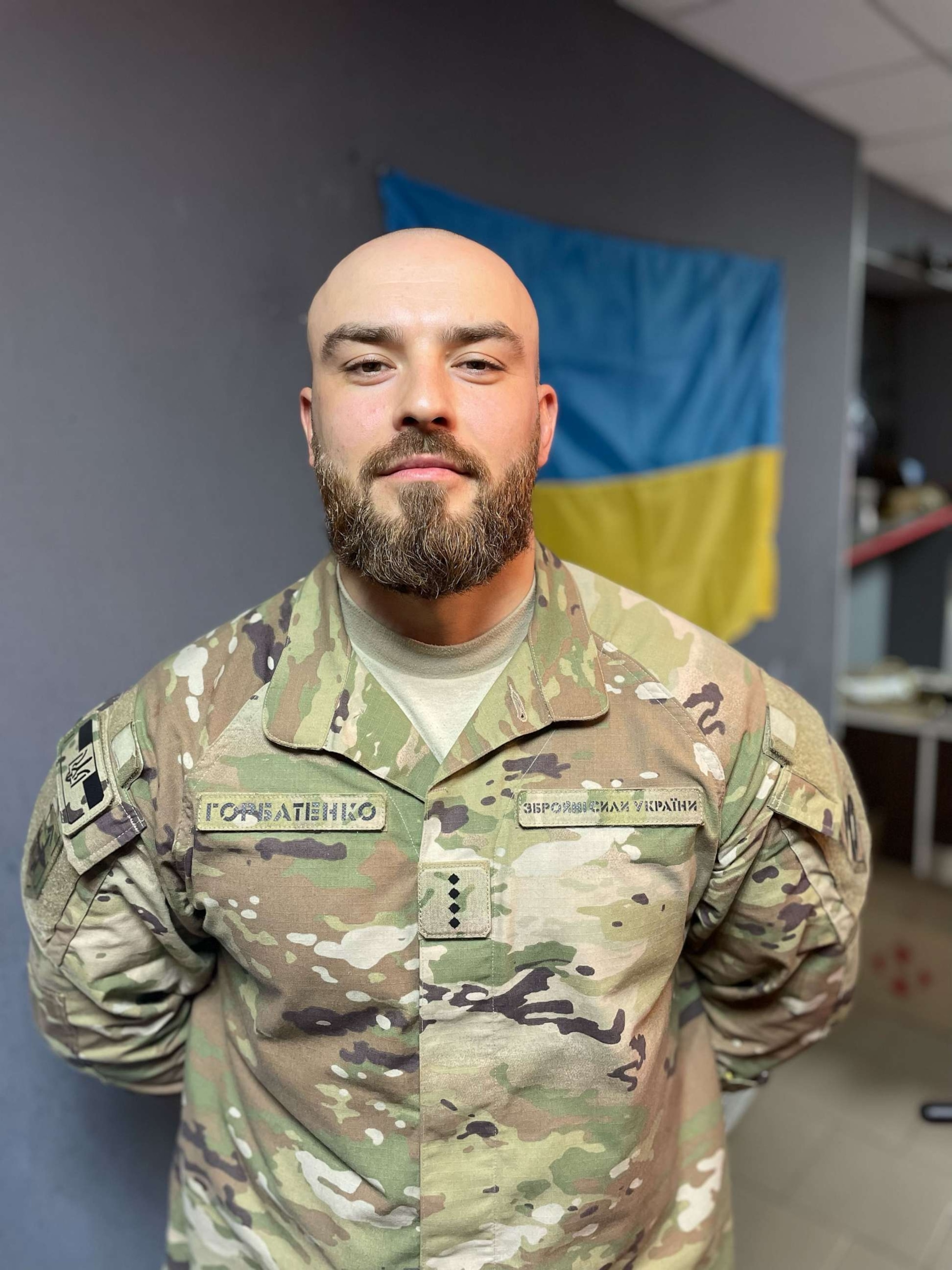 PHOTO: Commander of the 1st Battalion of Ukraine's 3rd Assault Brigade, with callsign "Rolo". He said he planned the successful operation to recapture the village of Andriivka from Russian forces earlier this month.