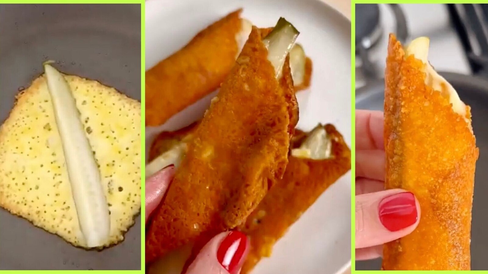Crispy cheesewrapped pickles are the latest viral 2ingredient snack