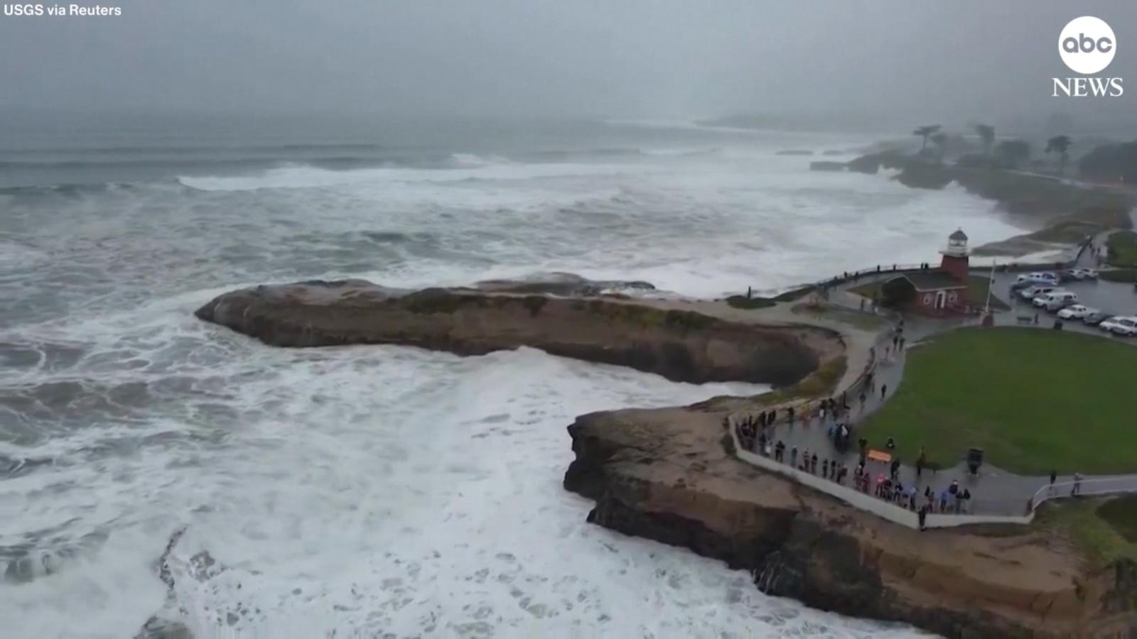 Video Massive waves batter coast of California - ABC News