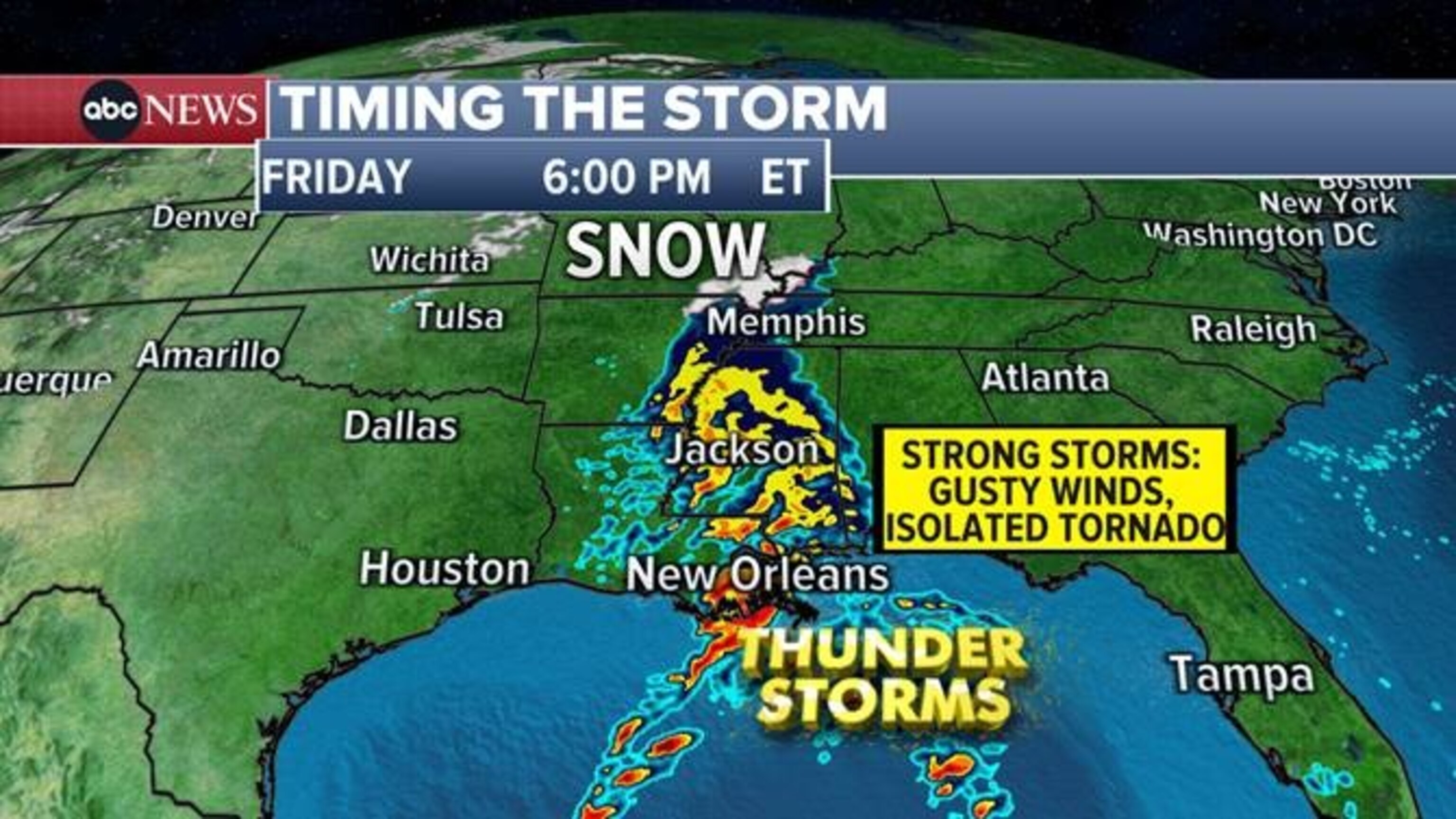 PHOTO: A storm is moving through the South on Friday, Jan. 5, 2024.