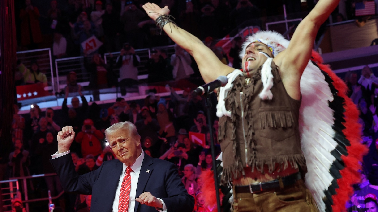 Trump dances to 'YMCA' with Village People at pre-inaugural victory ...