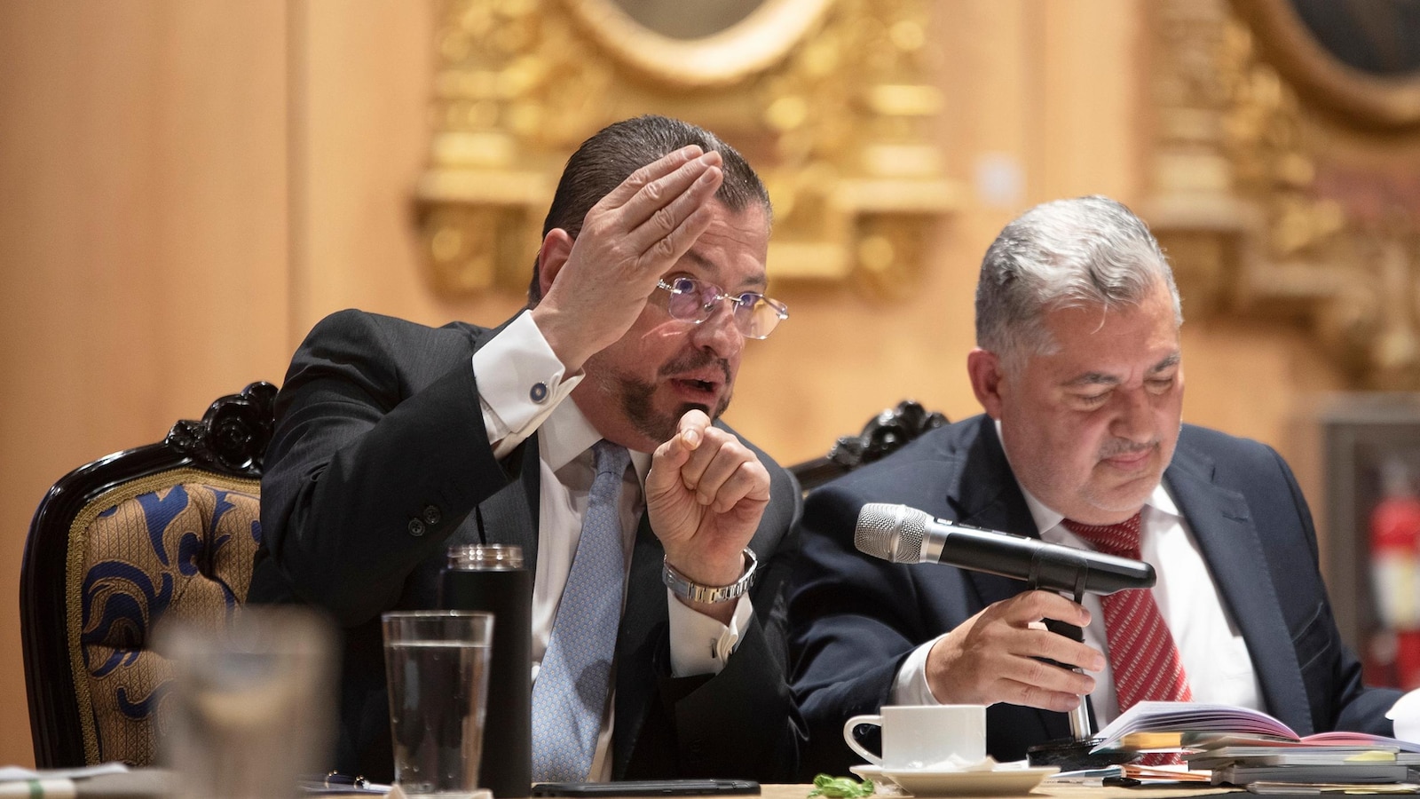 Costa Rican president appears before lawmakers and denies corruption allegations