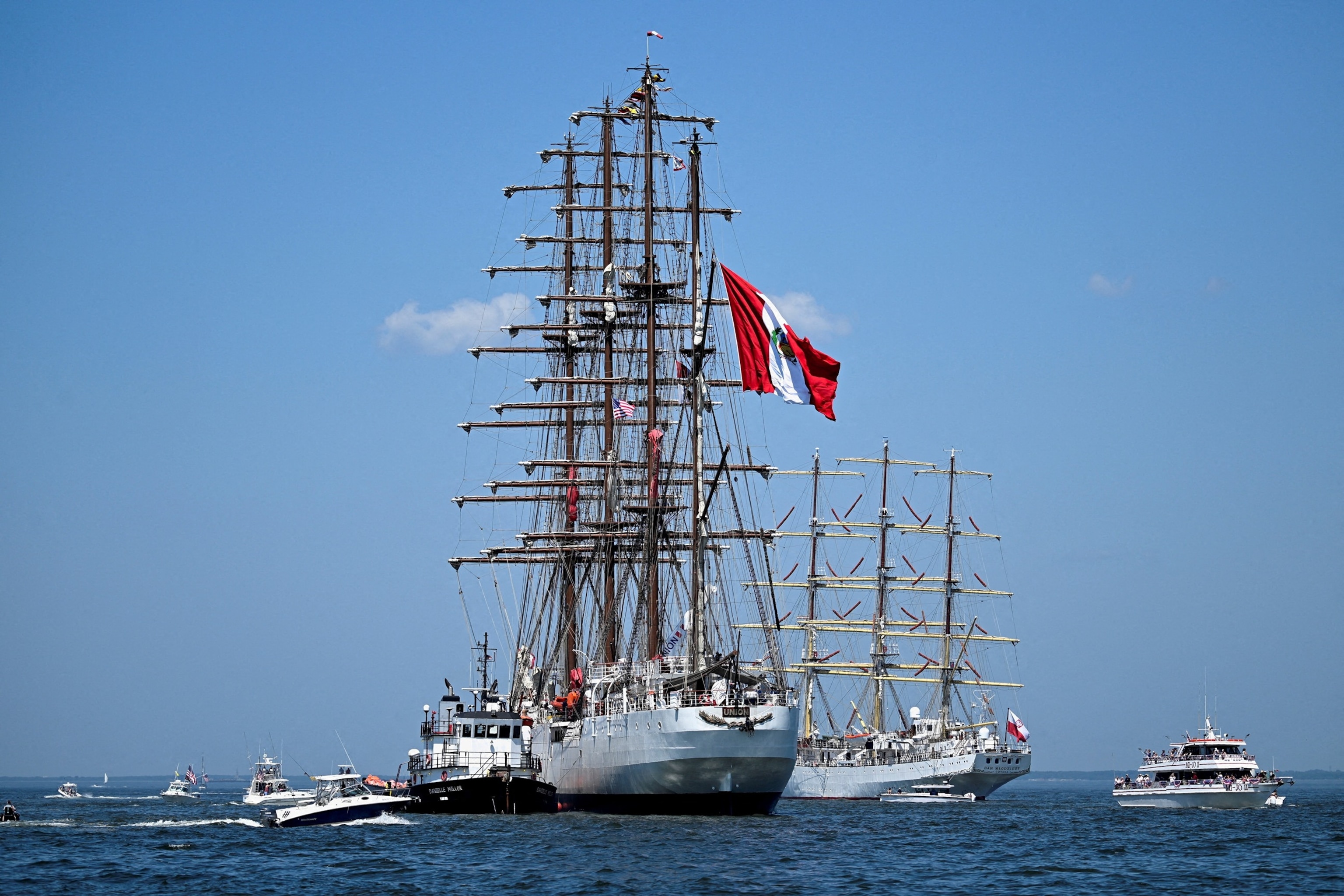 PHOTO: Tall ships sail near Sandy Hook ahead of U.S. 250th anniversary celebrations