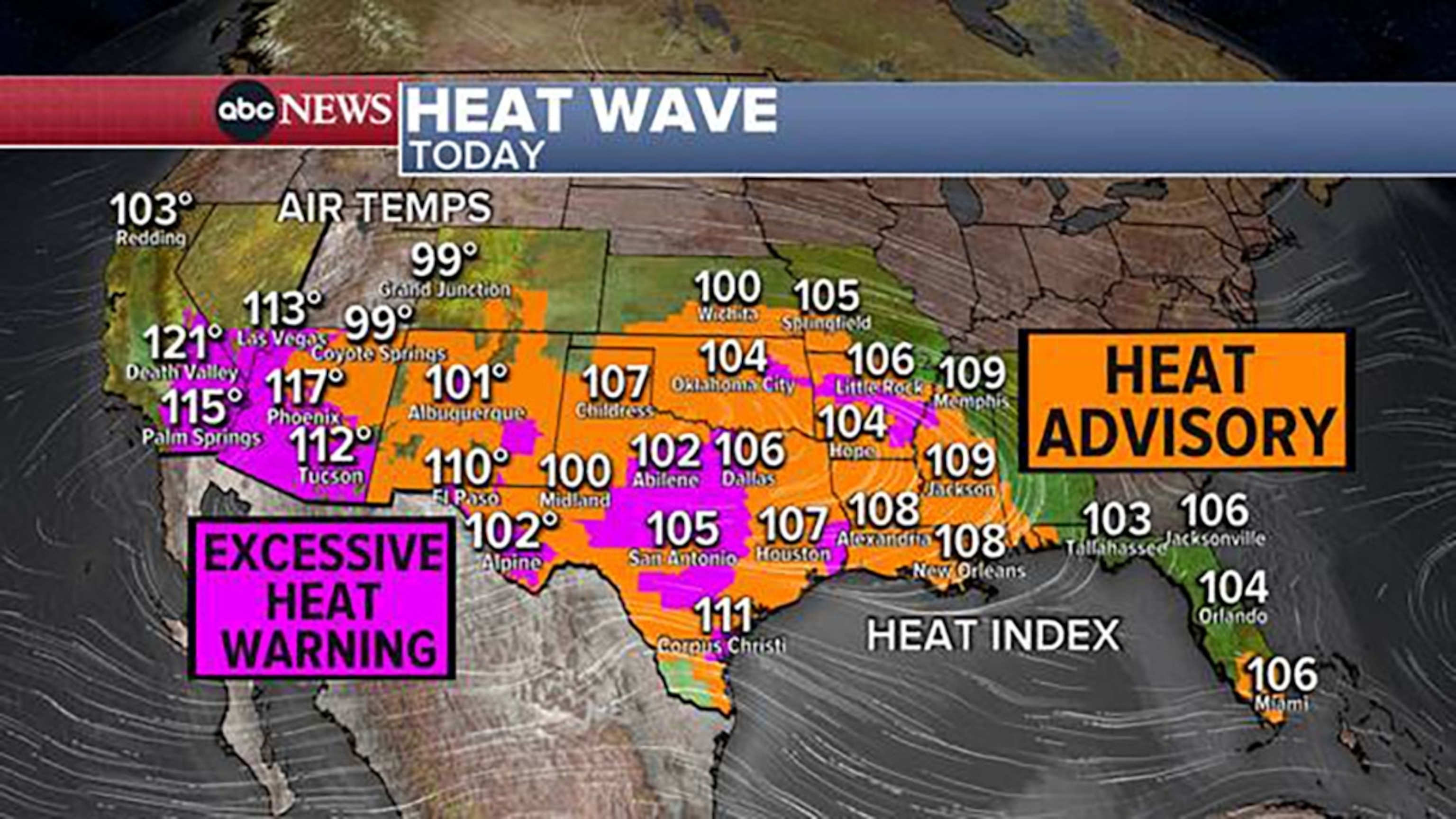 PHOTO: The National Weather Service issued heat alerts across 15 U.S. states for July 18, 2023.