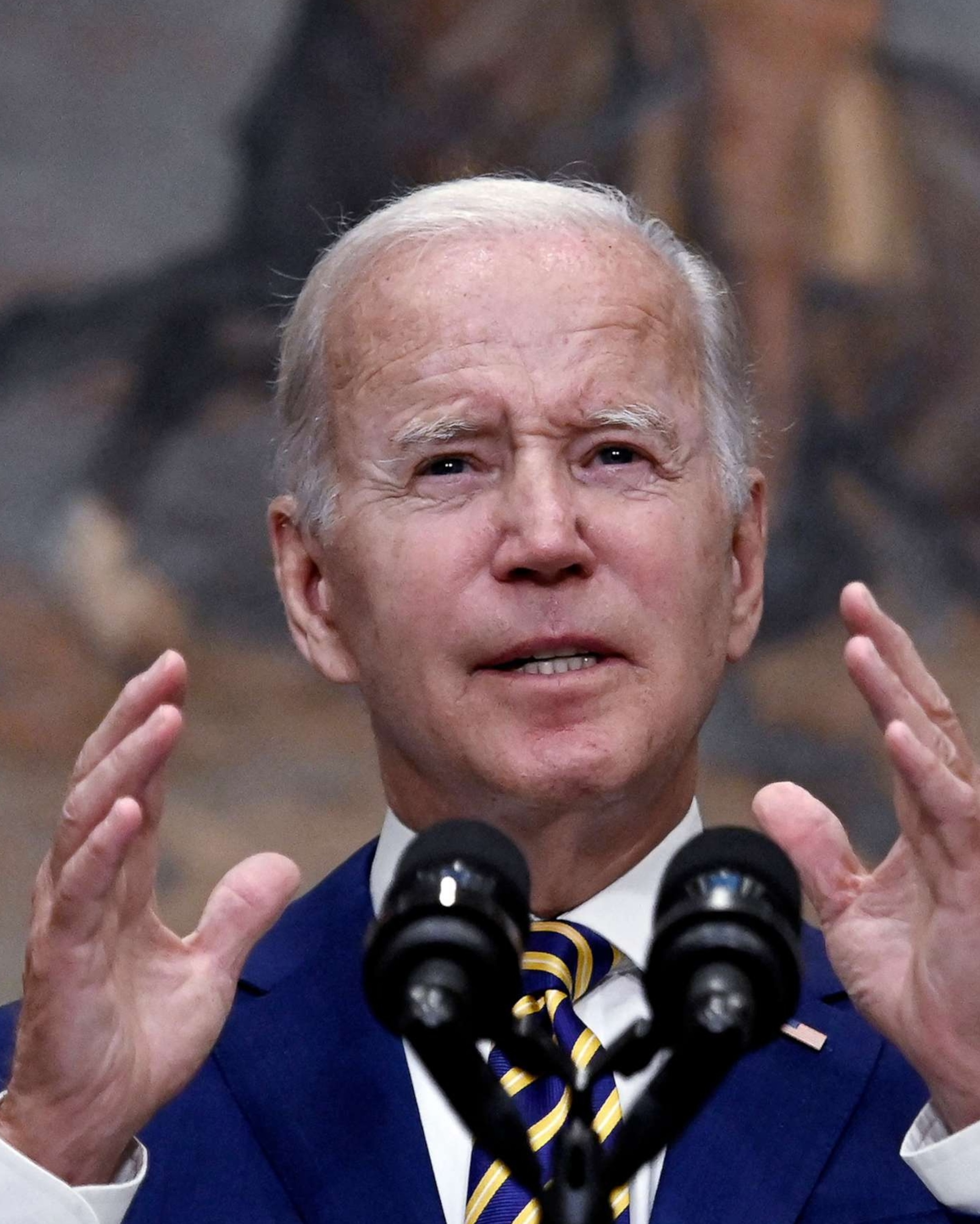 PHOTO: President Joe Biden announces student loan relief, Aug. 24, 2022, in the Roosevelt Room of the White House.