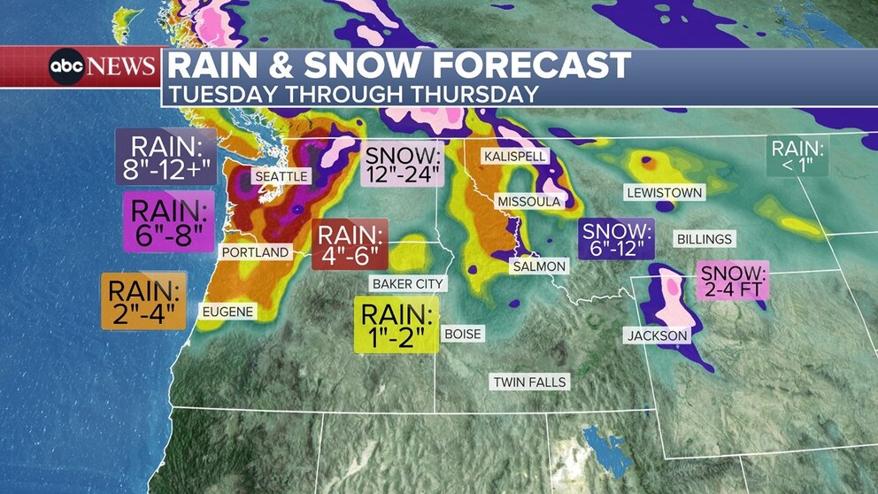 Atmospheric river delivers days of heavy rain to Pacific Northwest ...